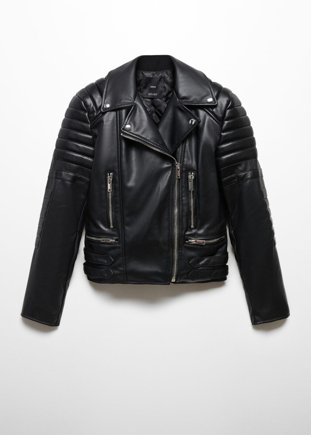 Cazadora biker efecto piel - REBAJAS hasta -70% - Hombre