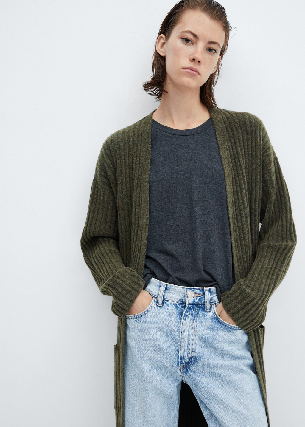 Patch pocket clearance cardigan
