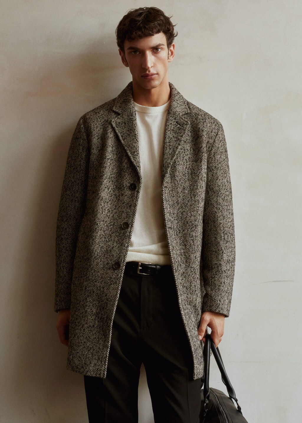 Mango herringbone hotsell coat