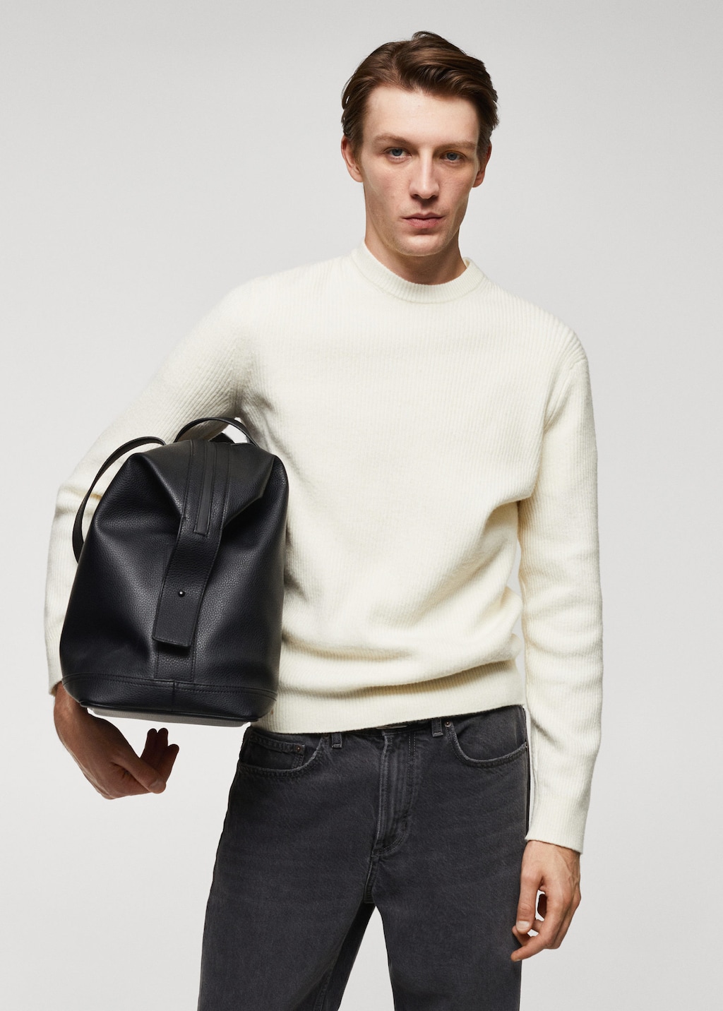 Mango ribbed cheap knit sweater