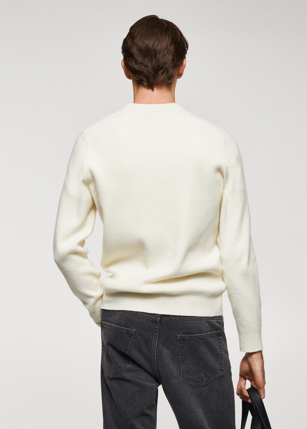 Men's rib knit clearance sweater