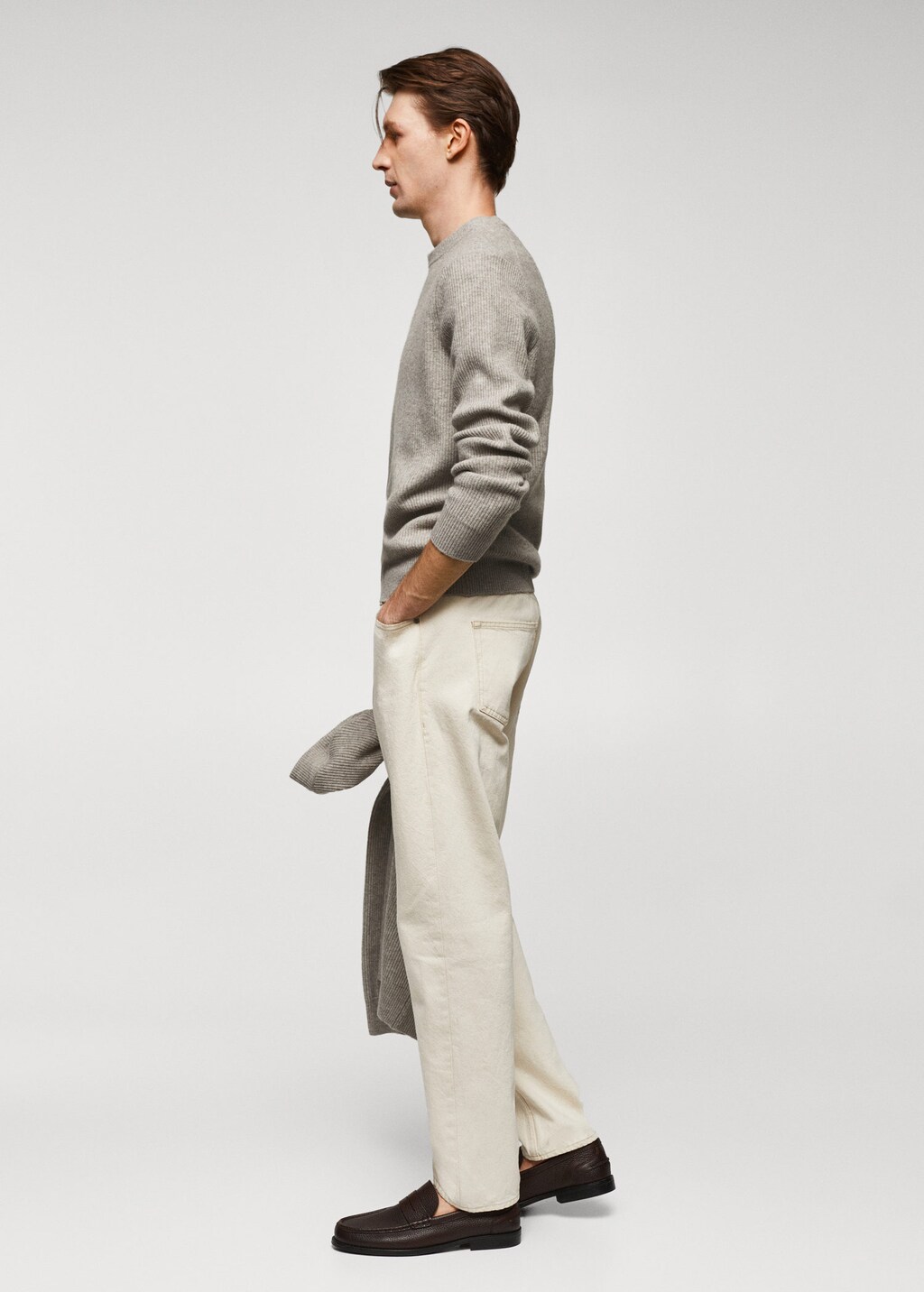 Mango ribbed cheap knit sweater