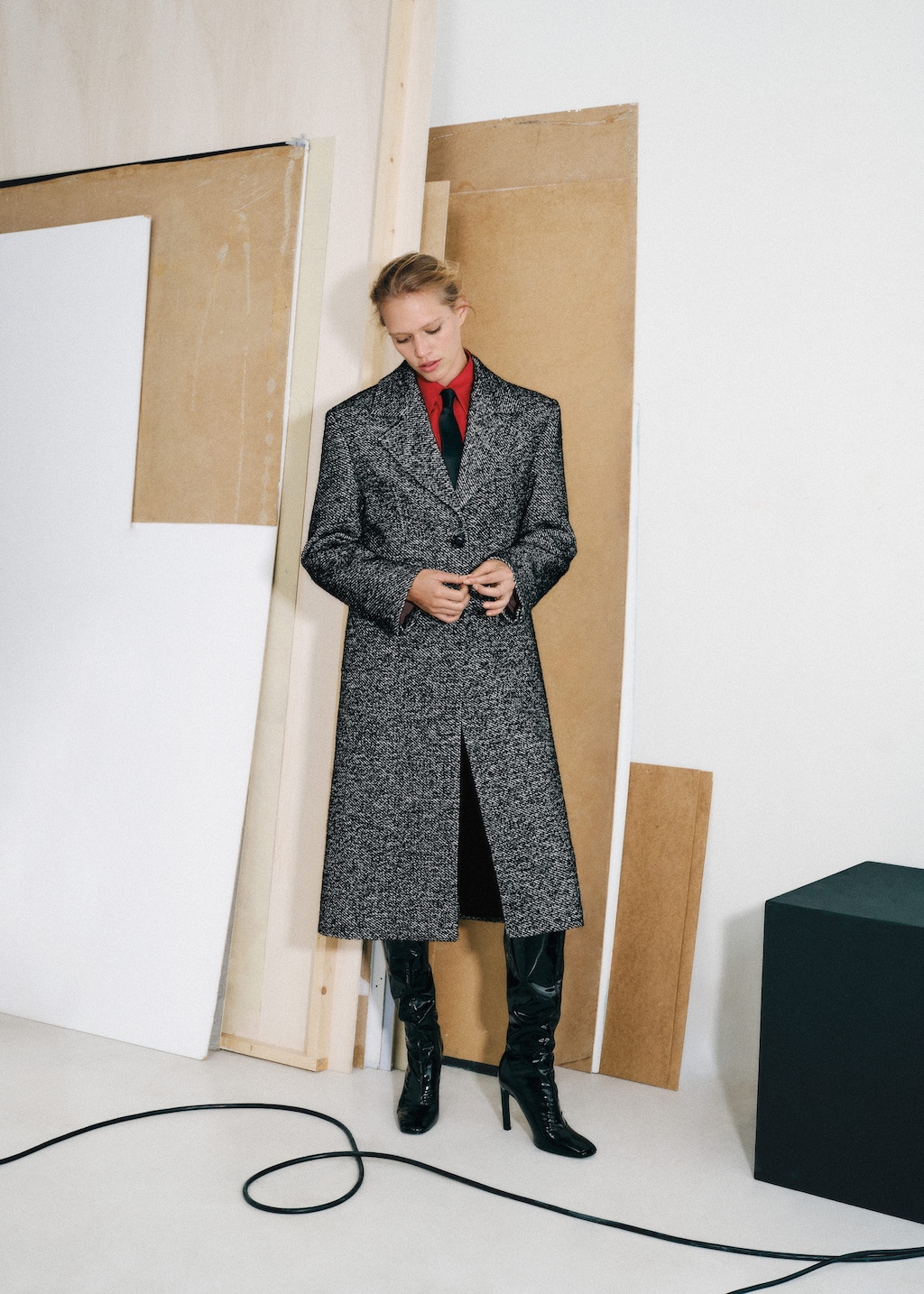 Manteau long mango hot sale