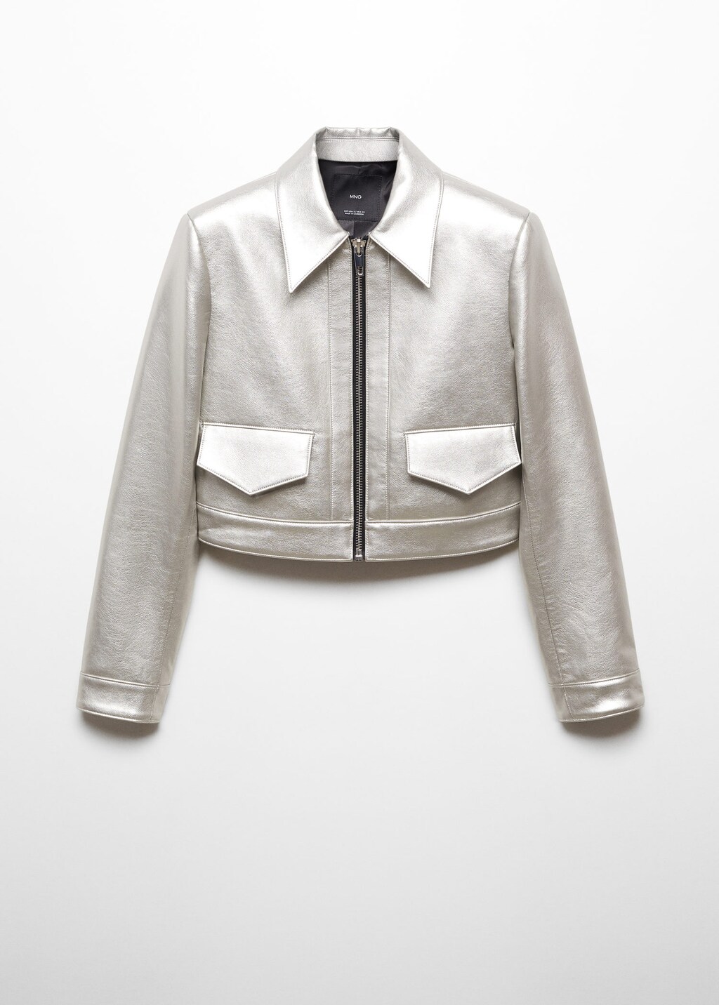 Silver grey top cropped jacket