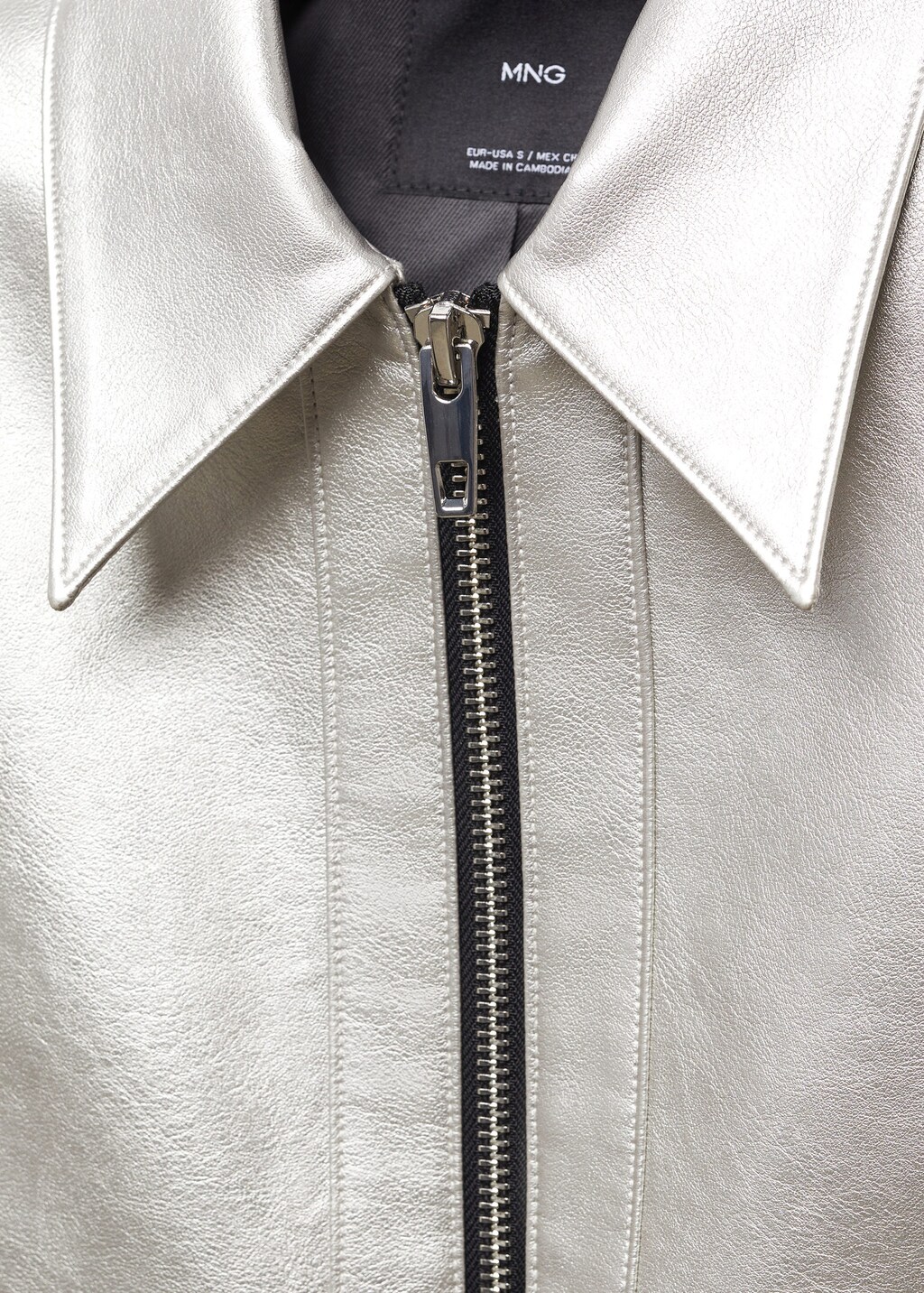 Mango silver hotsell jacket