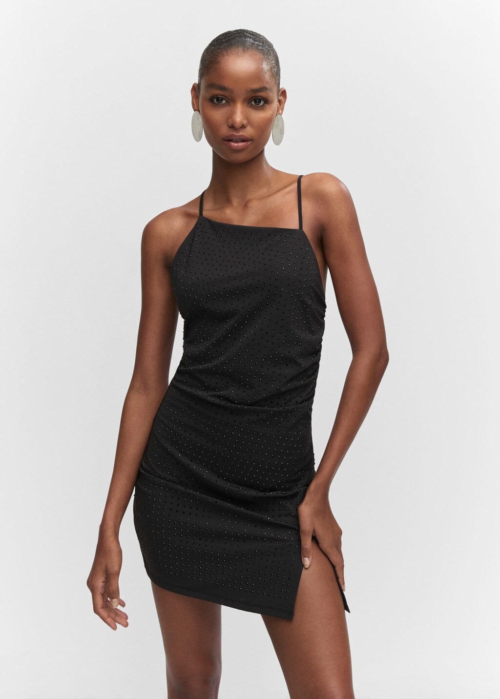 Asymmetrical black mini online dress