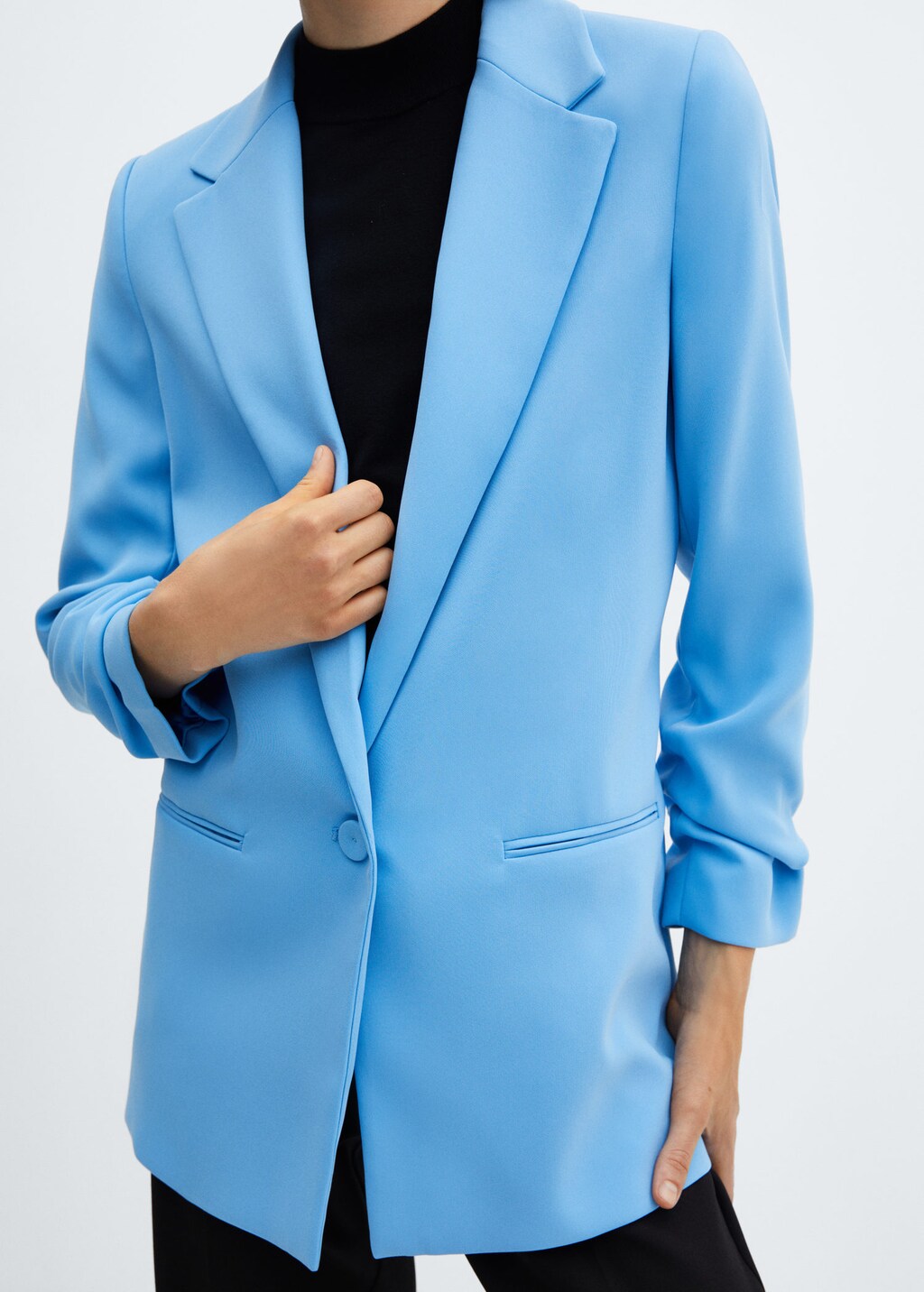 Jacket with gathered sleeves | MANGO