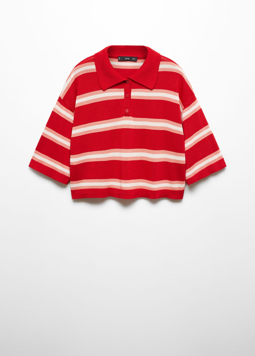 Striped oversized cropped sweater MANGO