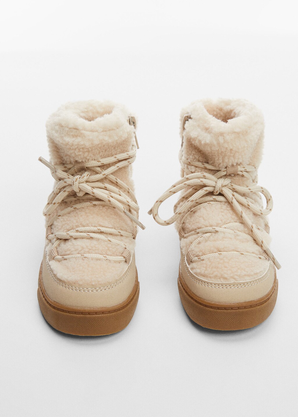 Shearling lace up boots cheap