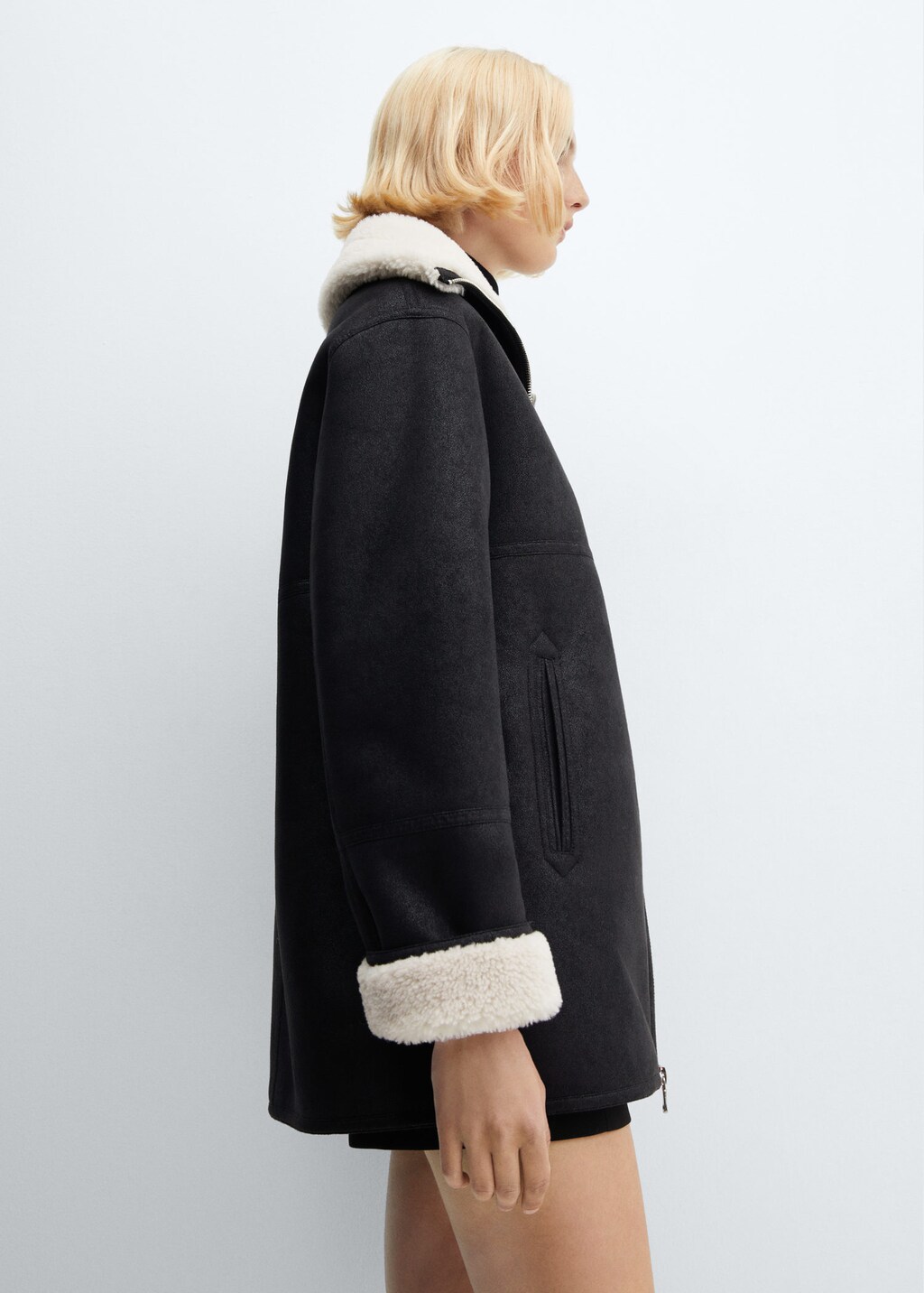 mango double faced coat