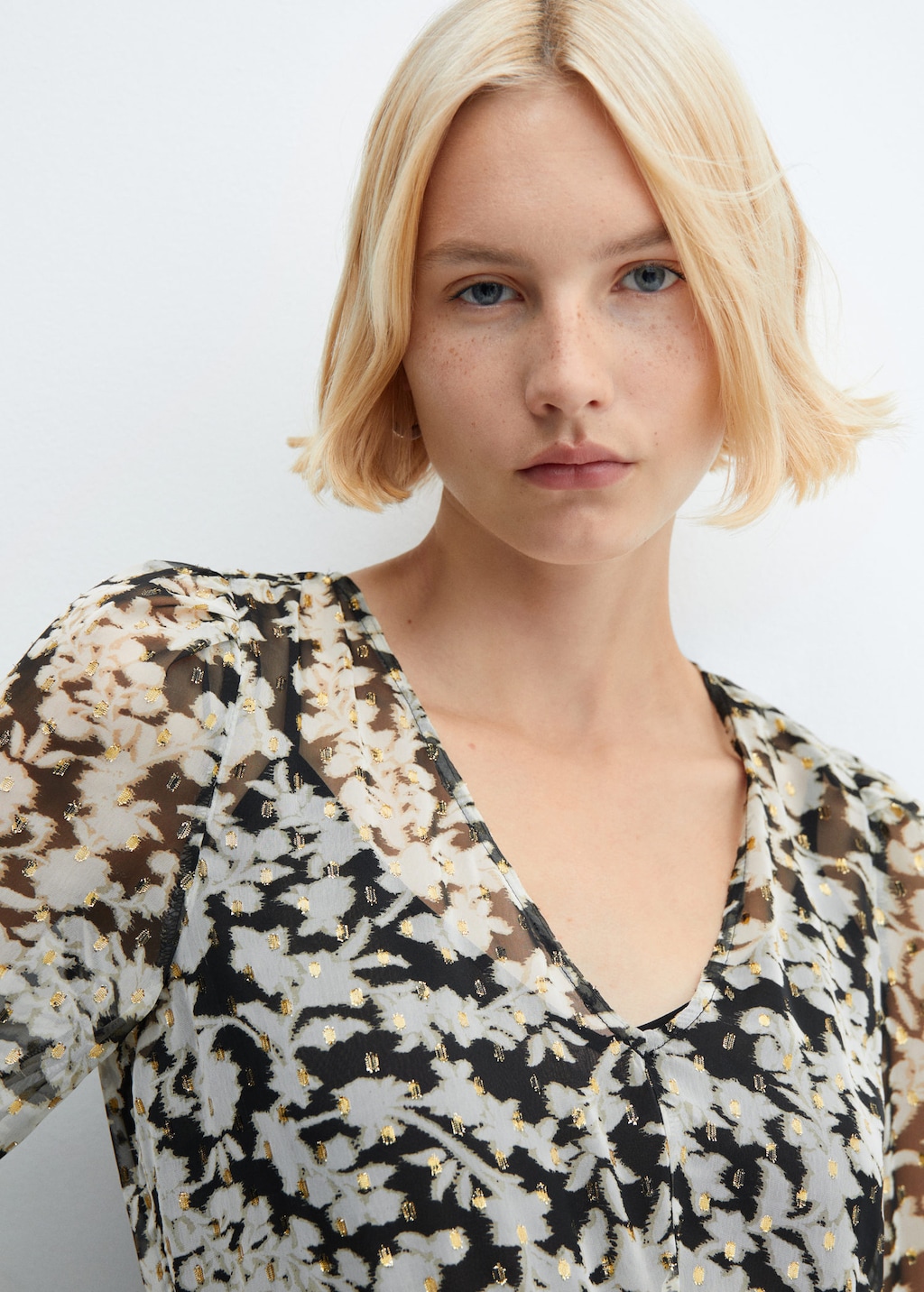 Floral-print midi-dress | MANGO