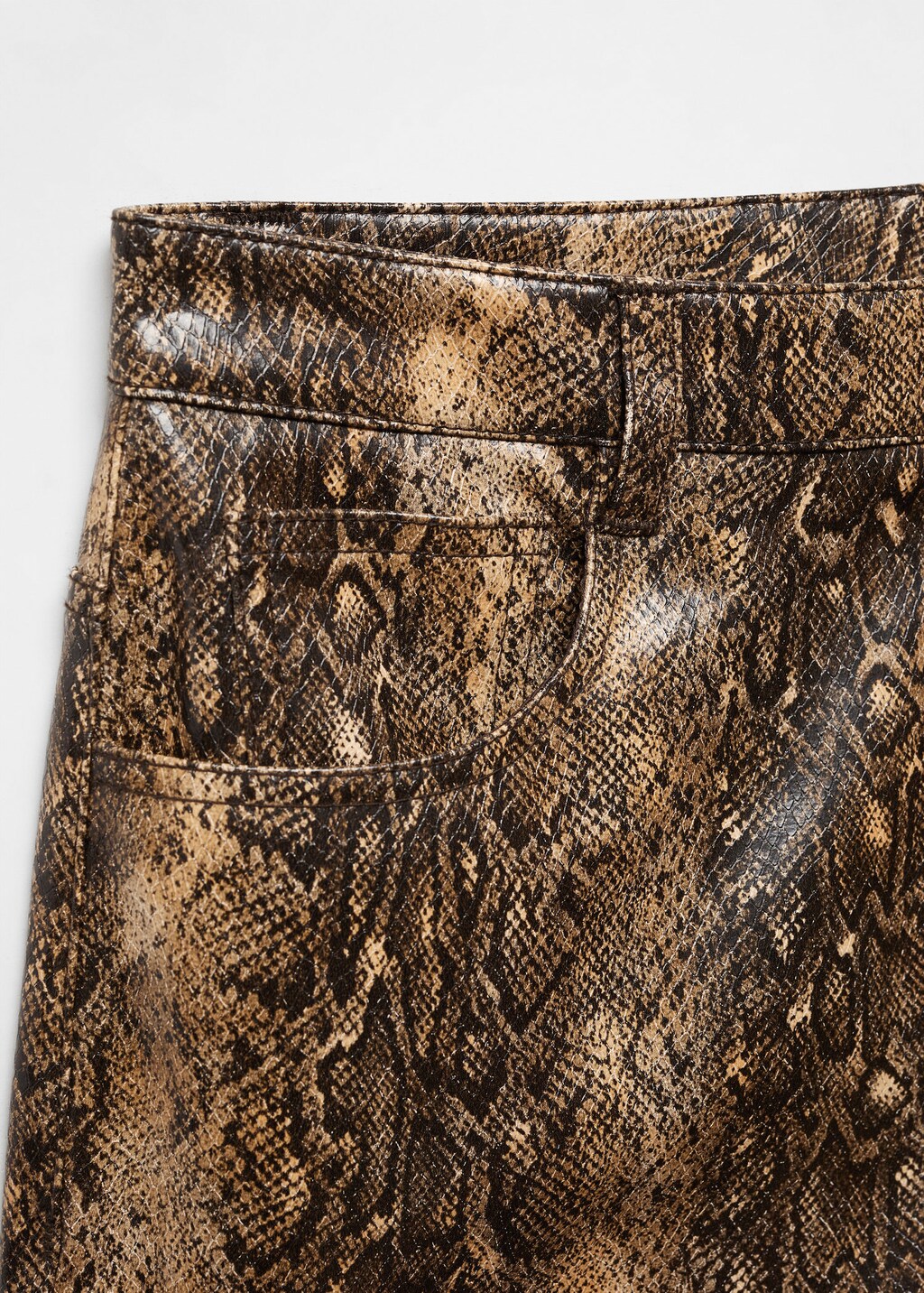 Snake print trousers