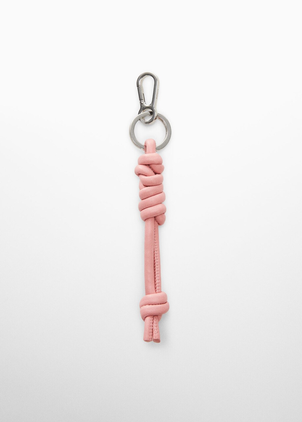 Leather shop knot keychain