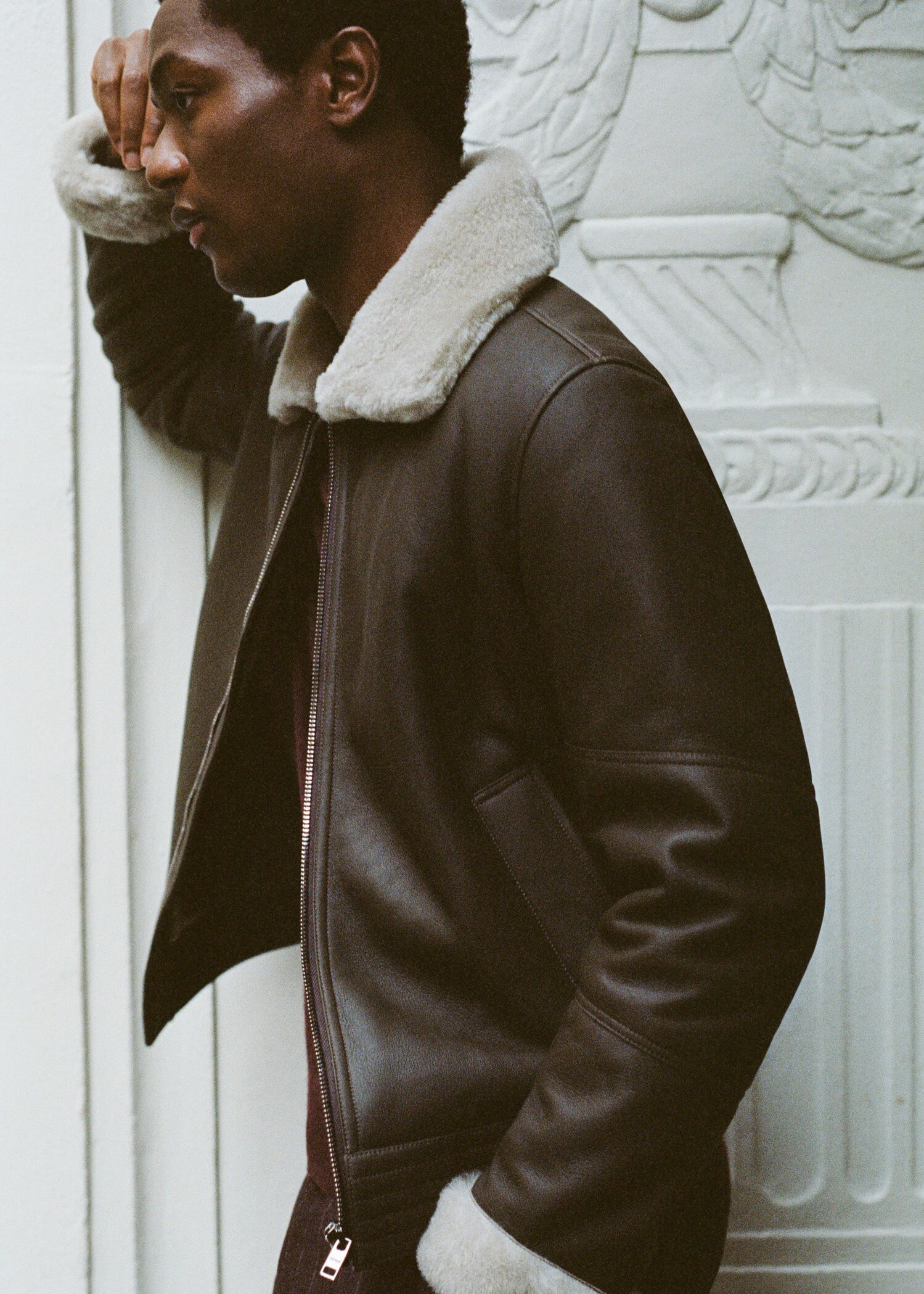 mango double faced jacket