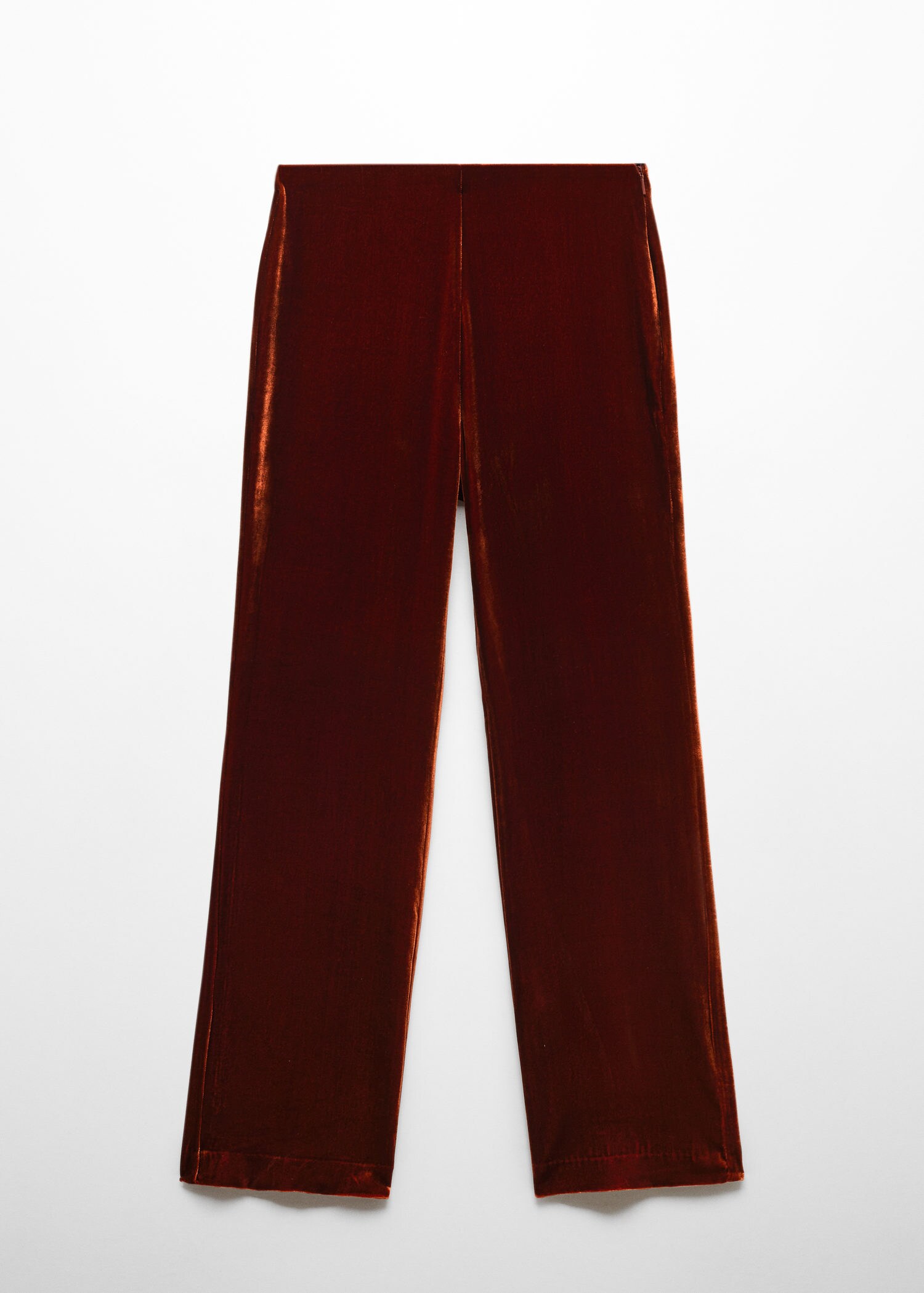 Mango velvet co-ord trousers in dark red | ASOS