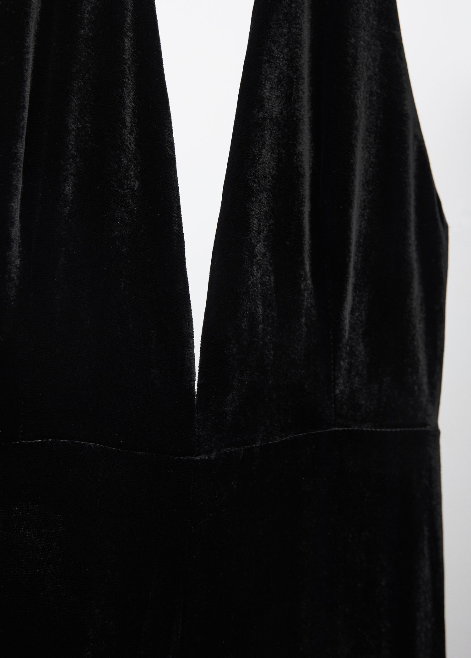 Velvet Halter Neck Culotte Jumpsuit In Black, Nikka