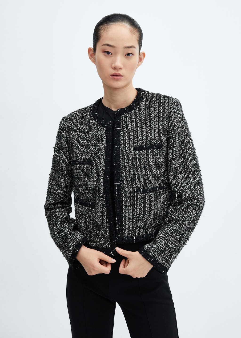 Mango tweed store cotton jacket