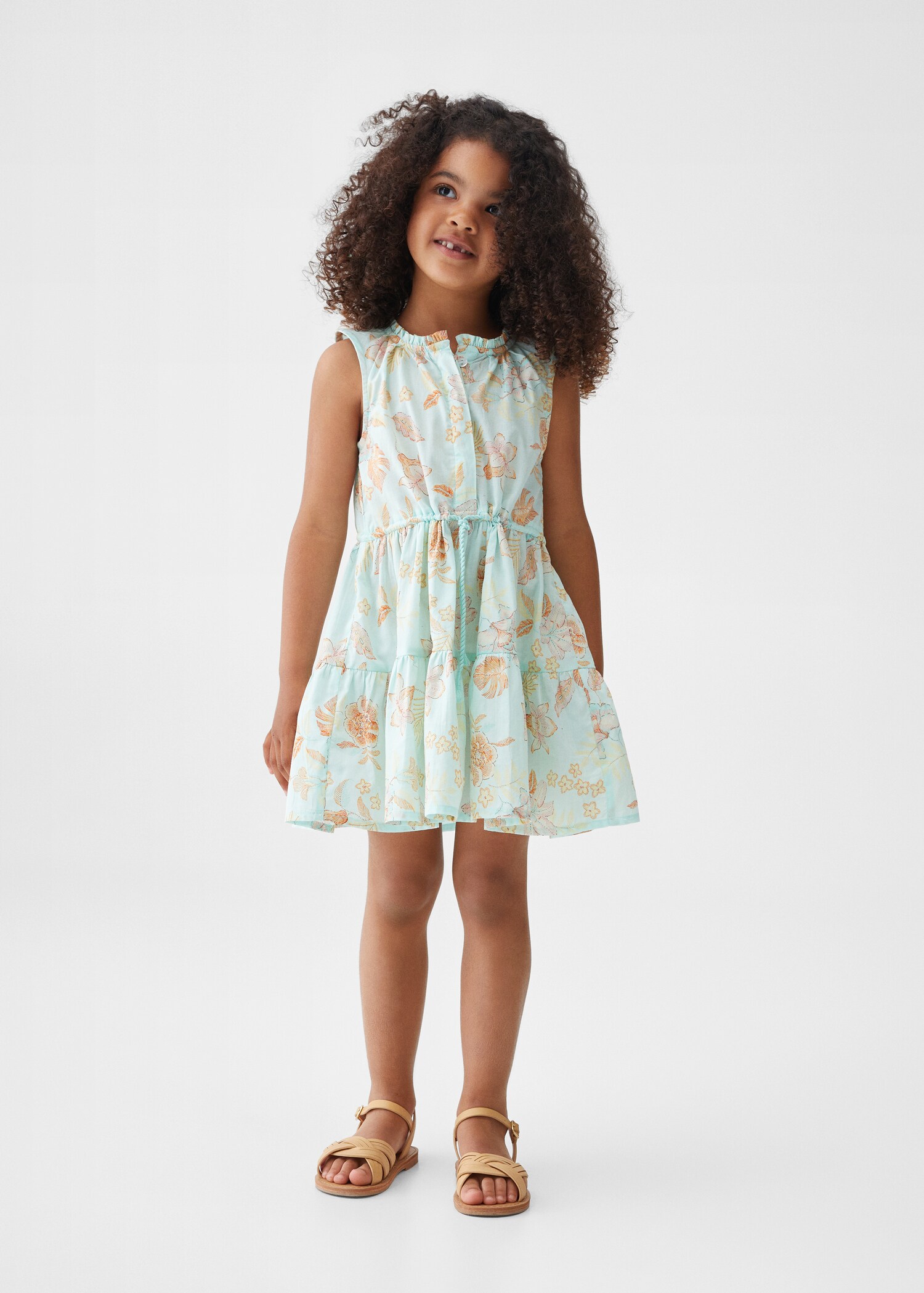 Vestido algodón flores - Plano general