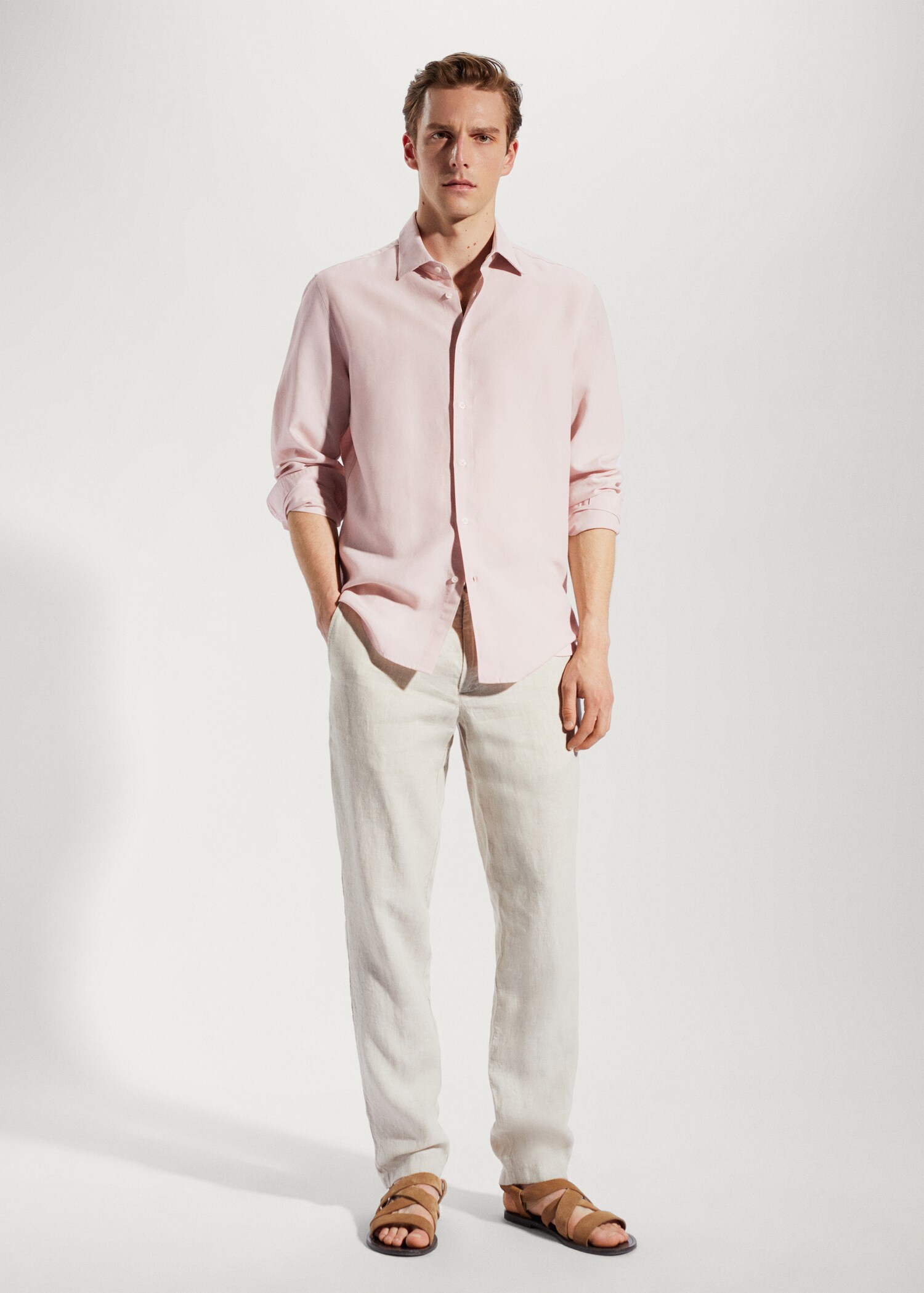 Chemise légère Tencel-lin - Plan général