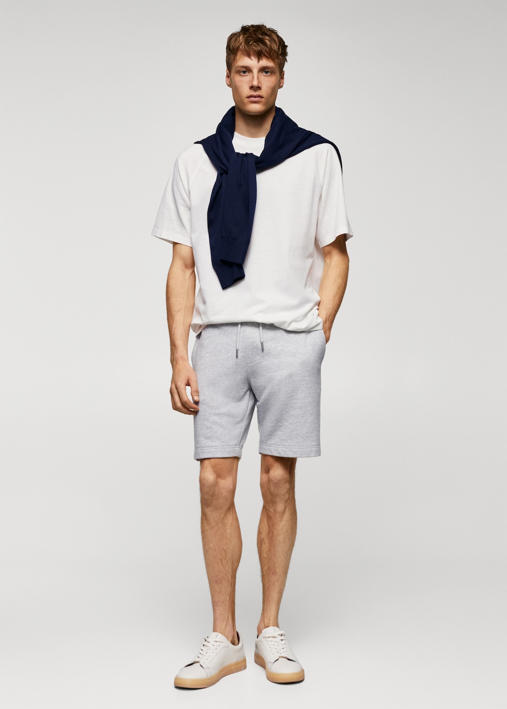 【SATUR】25SS/男女兼用/送料,税込★Teo Cotton Bermuda Pants★ Cotton Fleece Bermuda Shorts with Drawstring