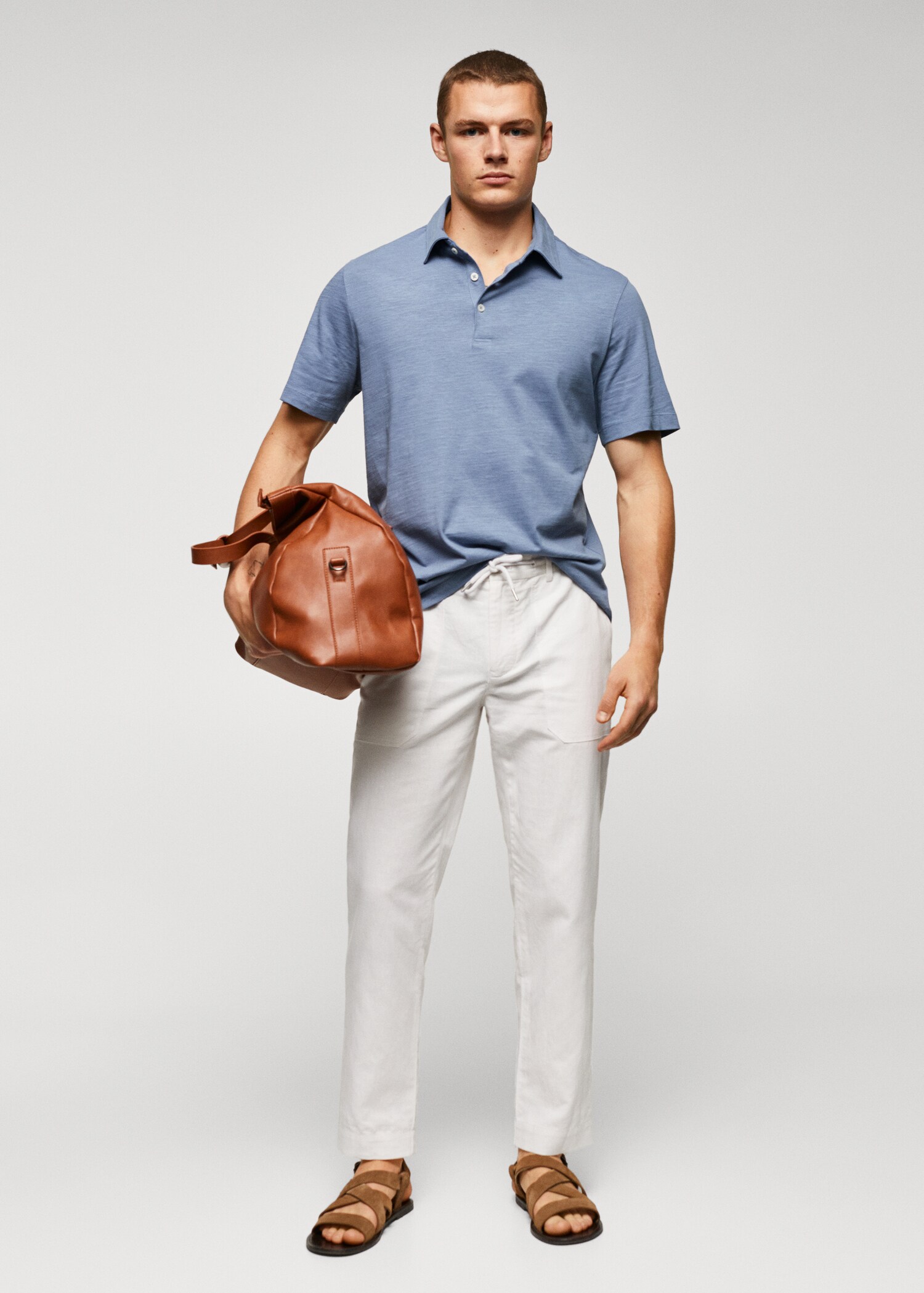 100% cotton basic polo shirt  - General plane