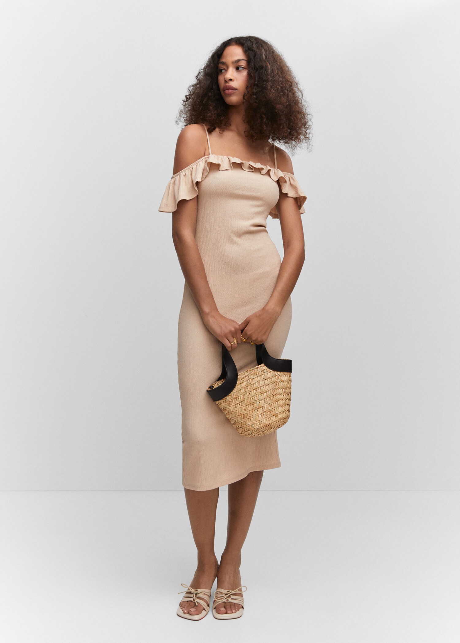 Textured ruffled dress - General plane