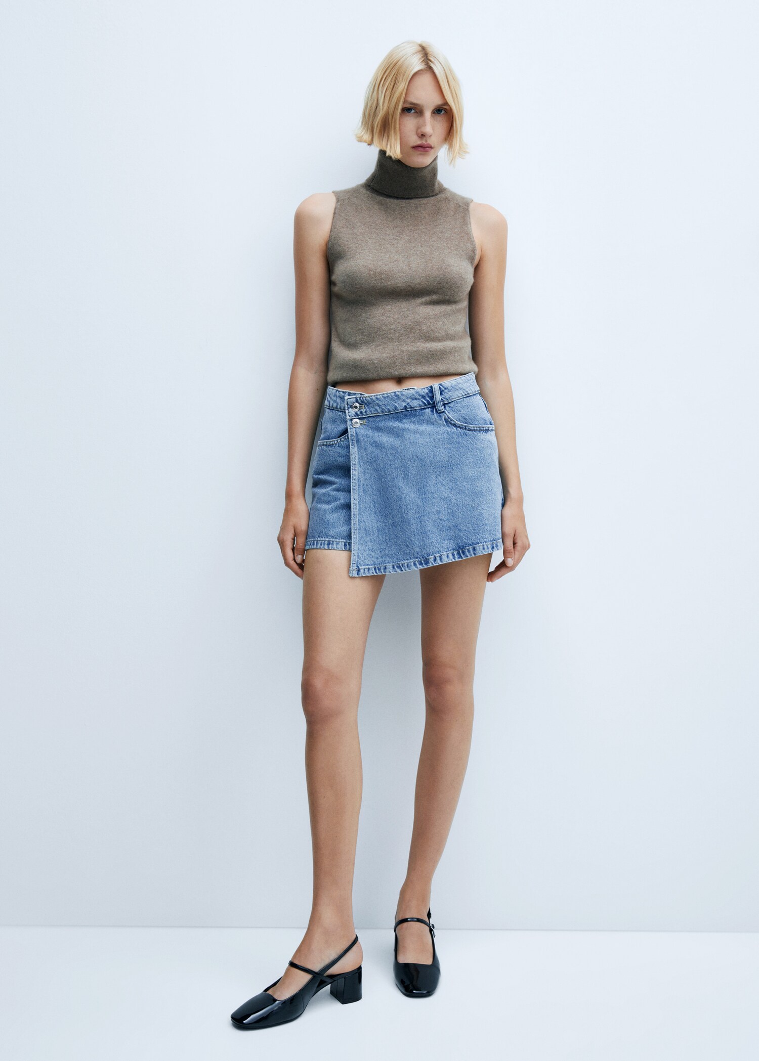 Jupe short en jean - Plan général