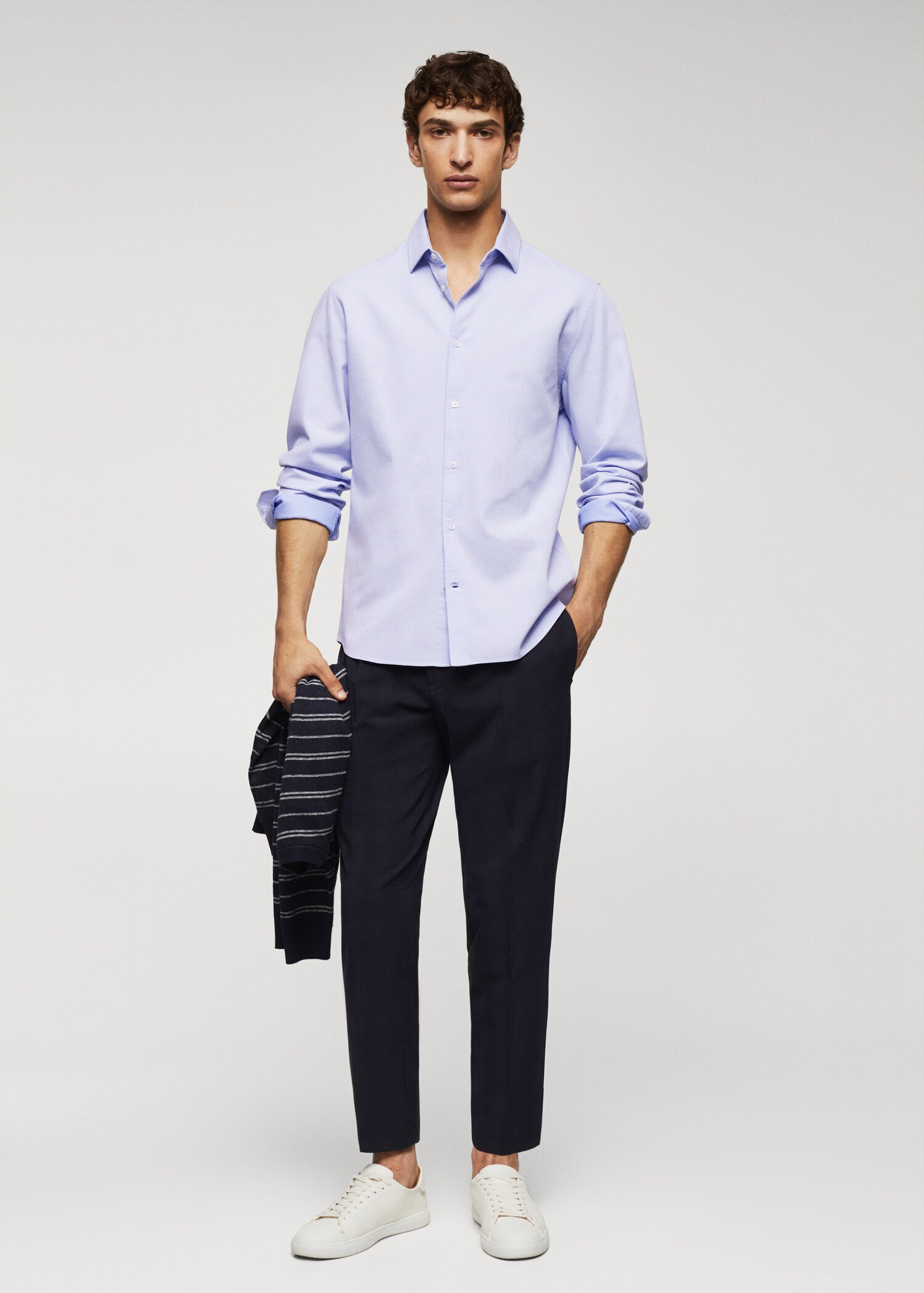 Chemise slim fit structurée coton - Plan général