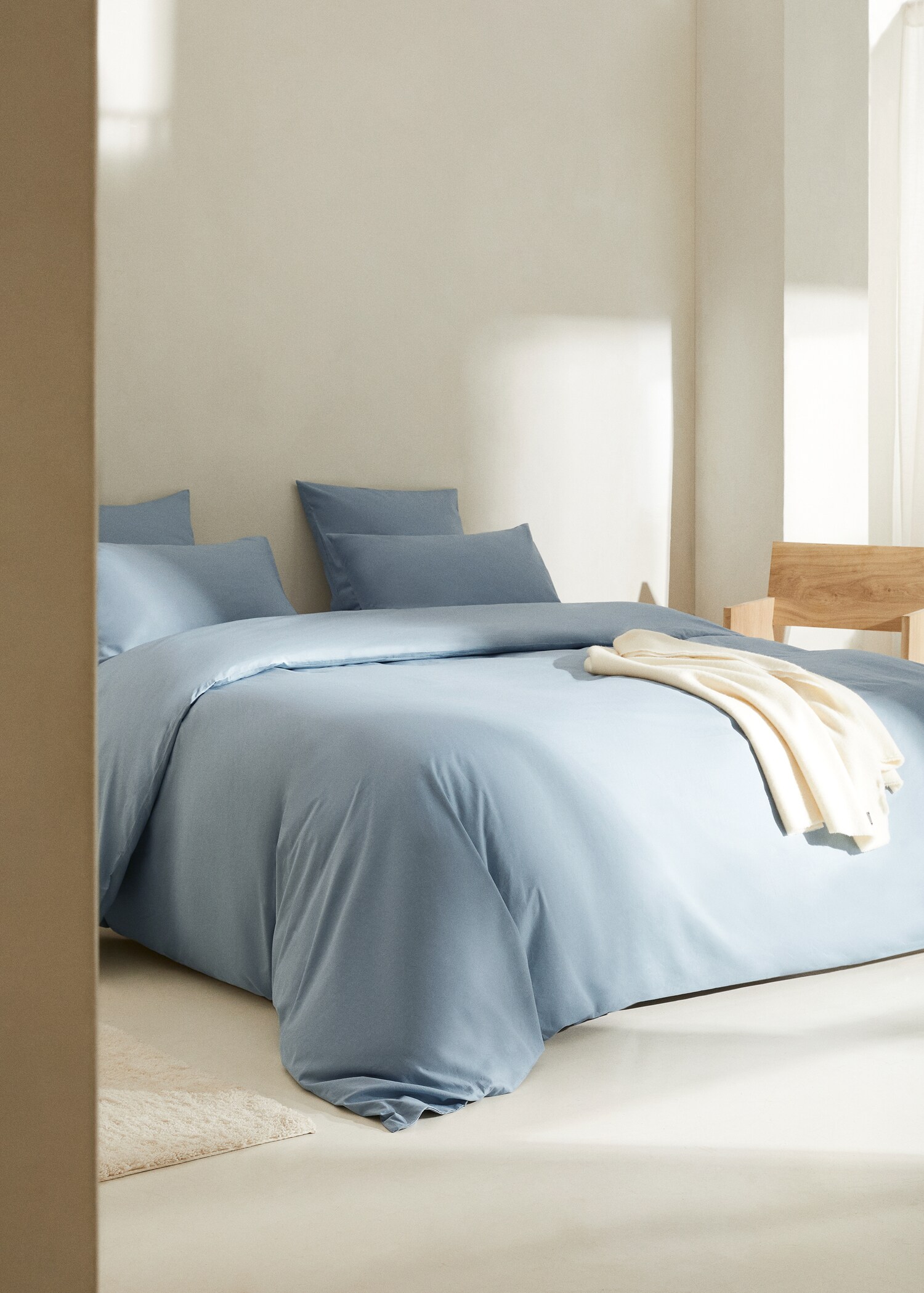 Housse de couette coton 180 fils lit 180/200 cm - Plan général
