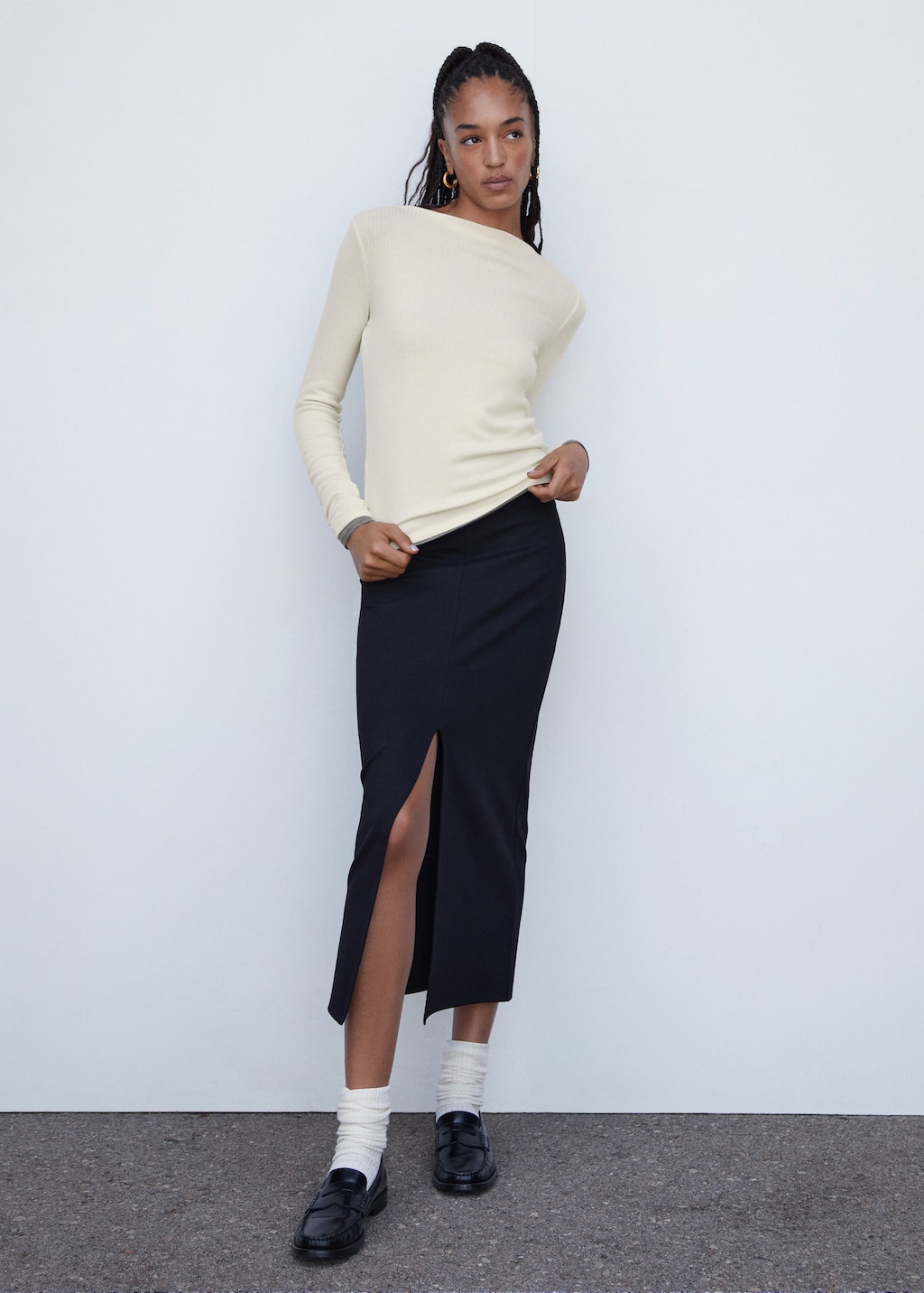 Boat neck t-shirt - Women | MANGO Armenia