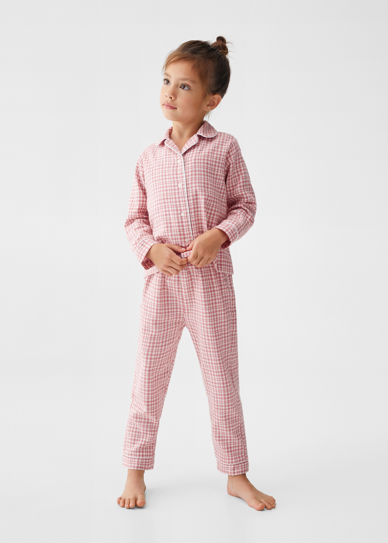 Pijama algodón cuadros - Plano general