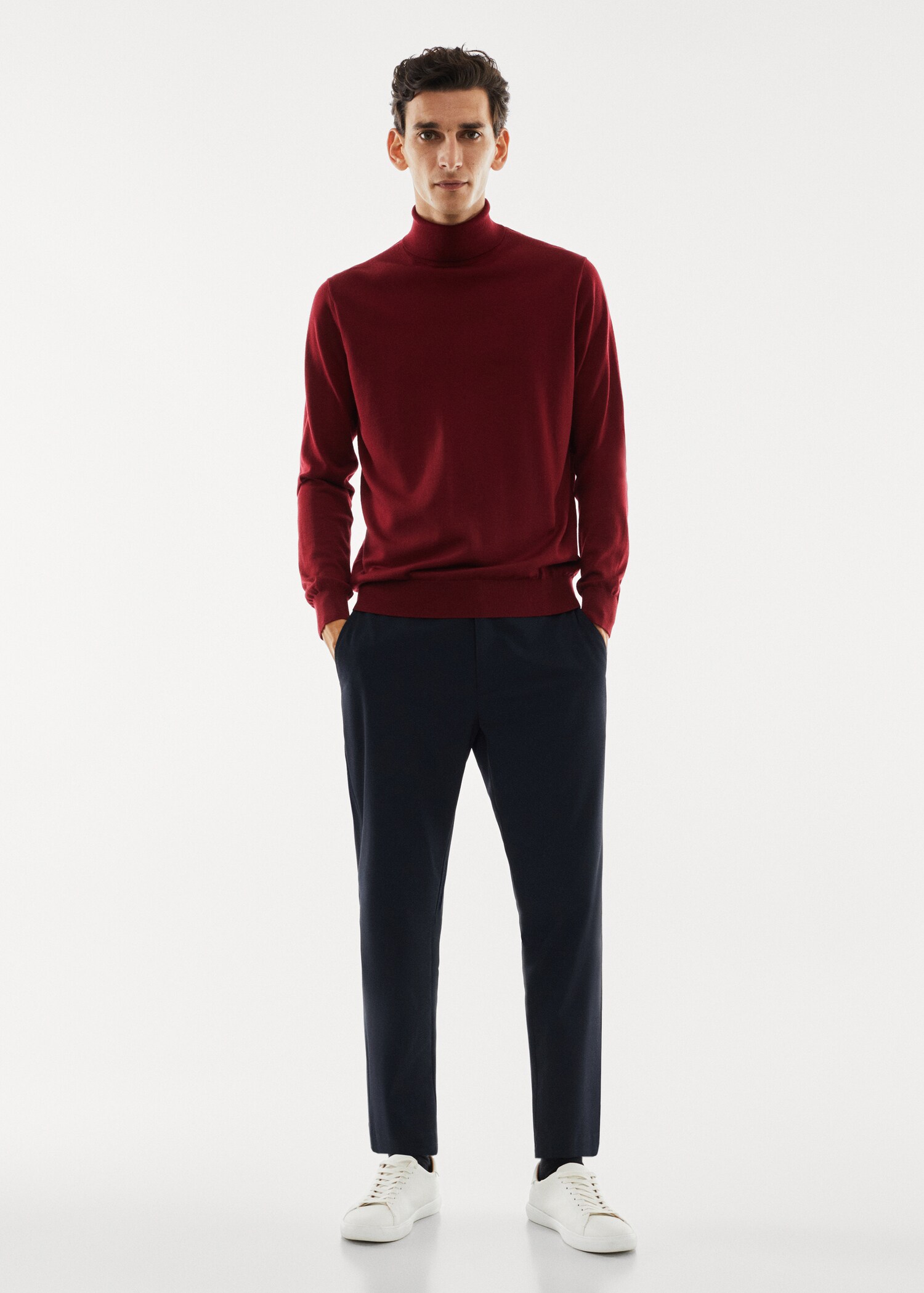 Jersey 100% lana merino cuello alto - Plano general