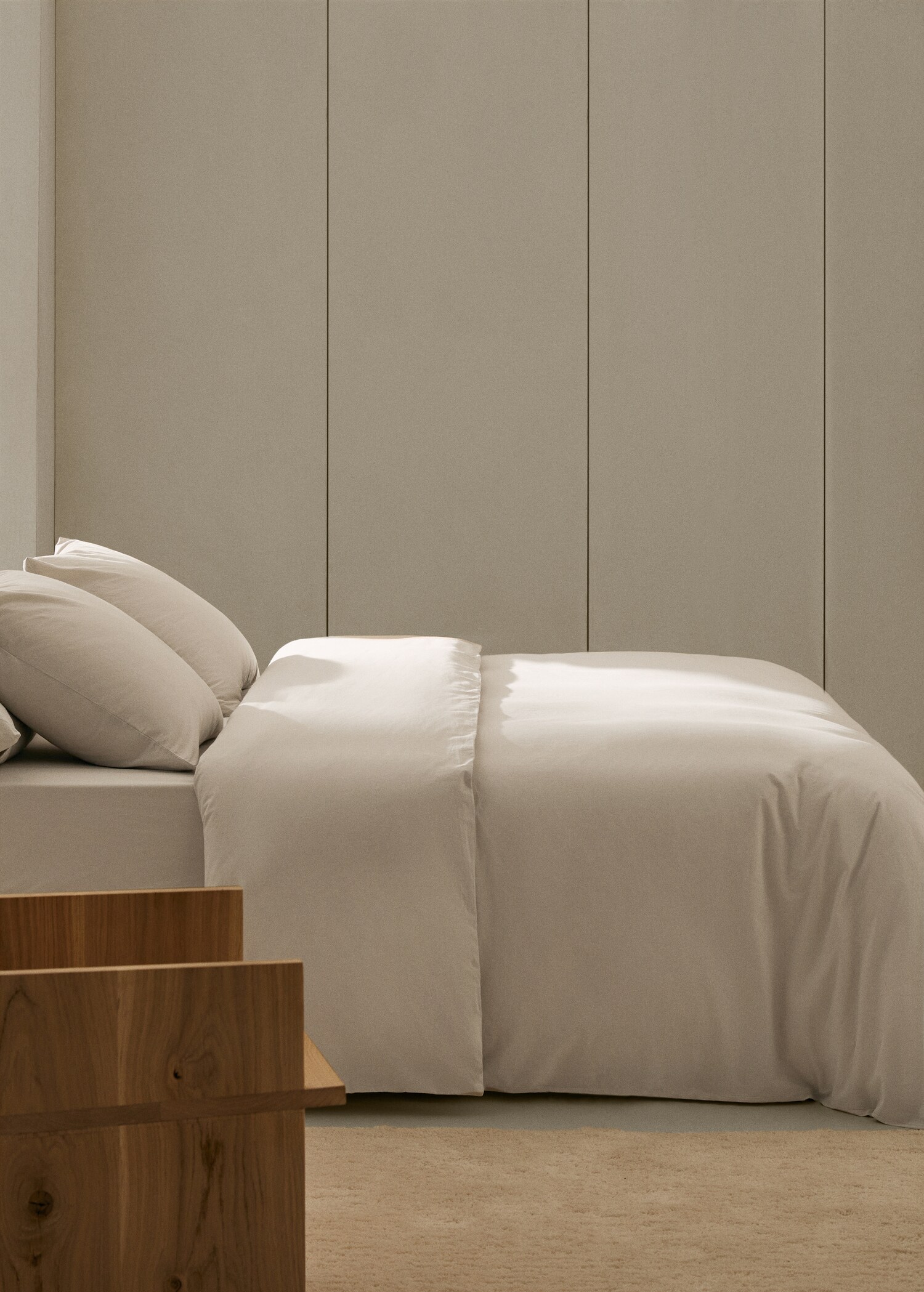 Capa de edredão de algodão lavado (cama 90 m) - Plano geral