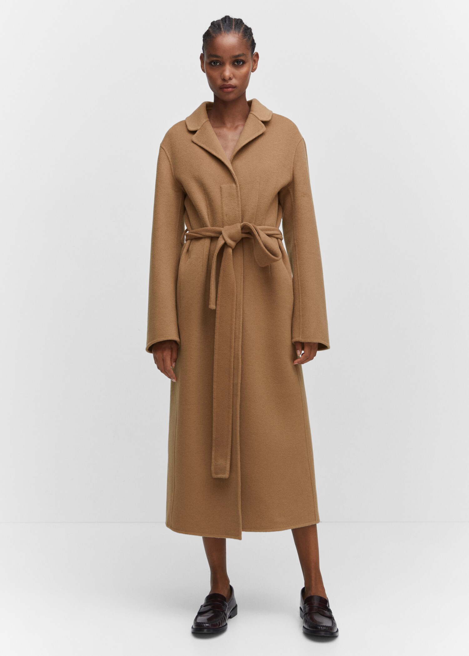 Manteau laine fait main oversize - Plan général