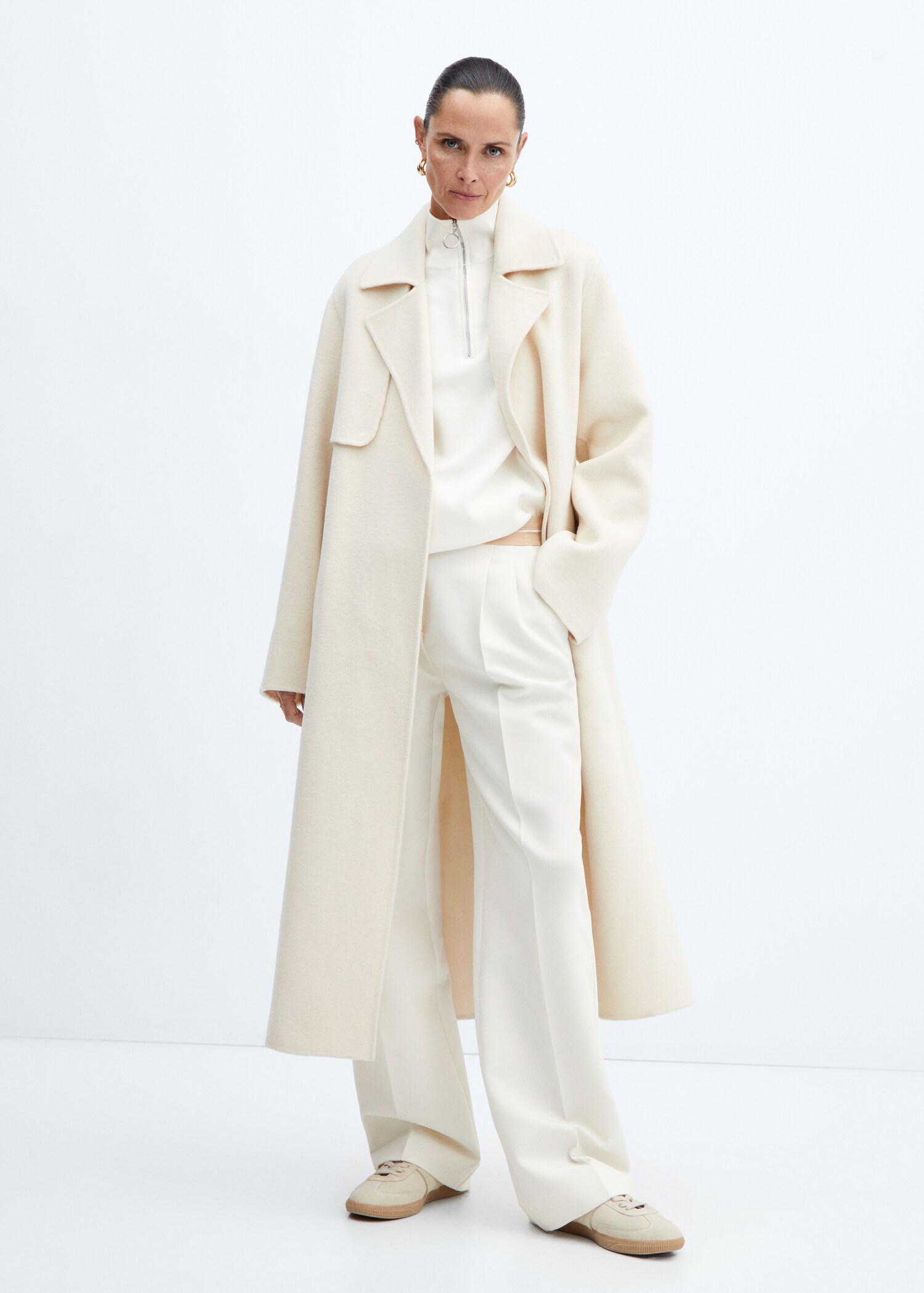 High neck sweater with zip - General plane