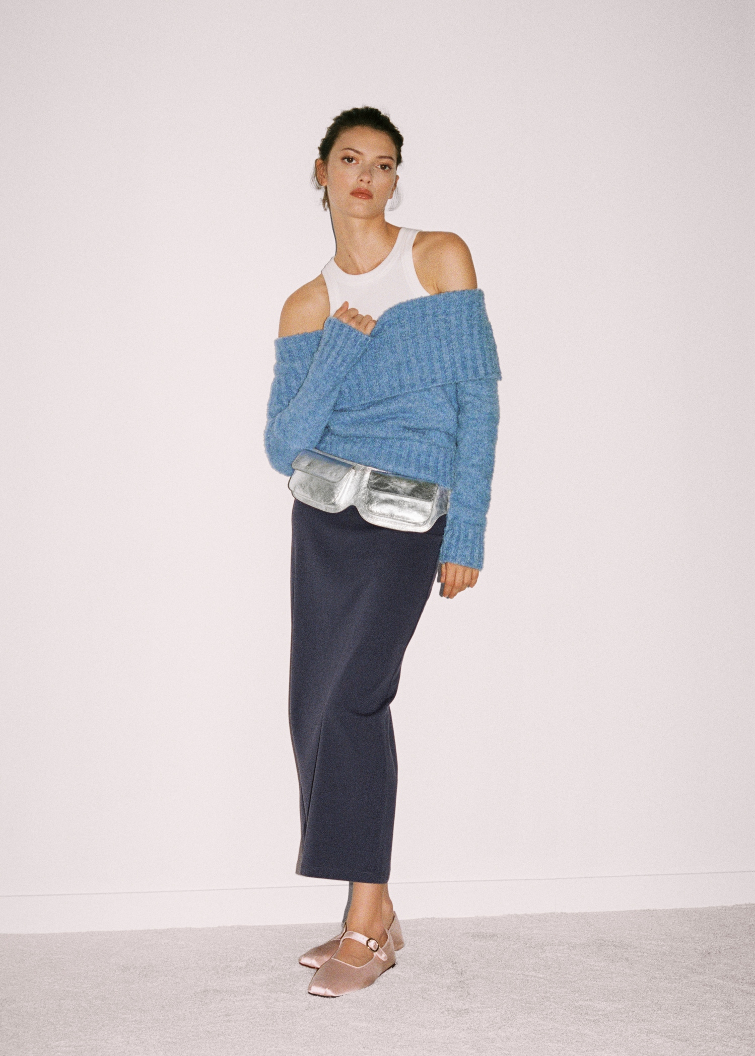 Double-pocket leather money belt Women MANGO Niger