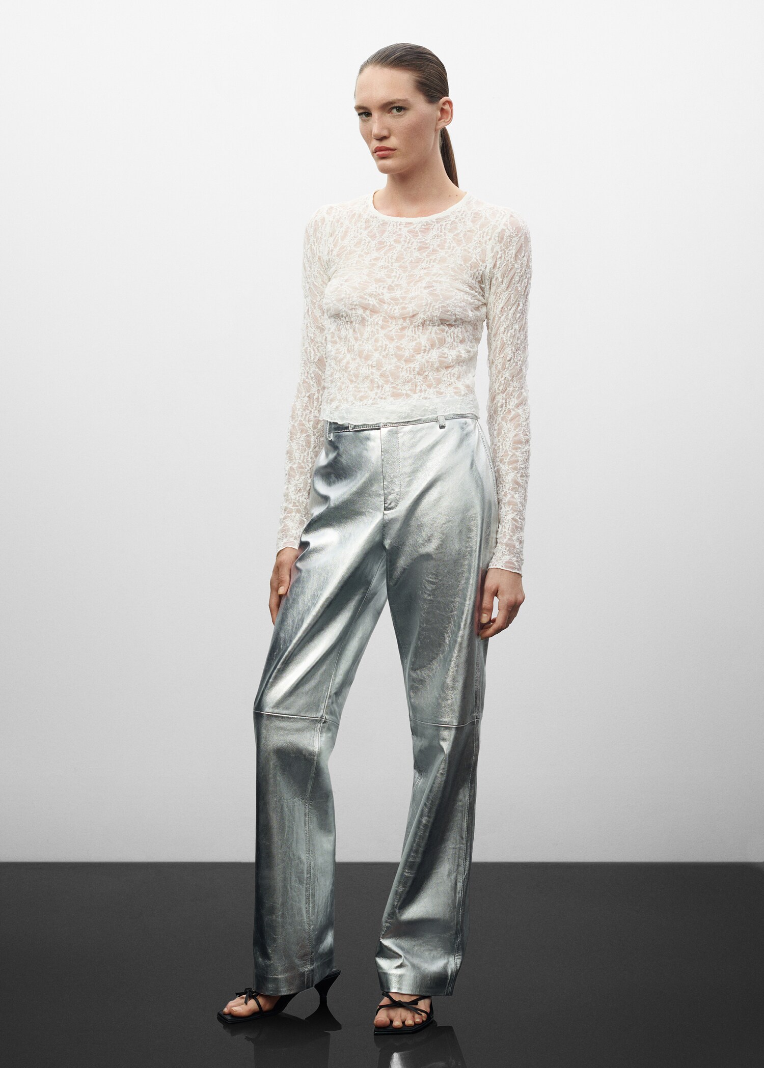 Long sleeve lace T-shirt - General plane