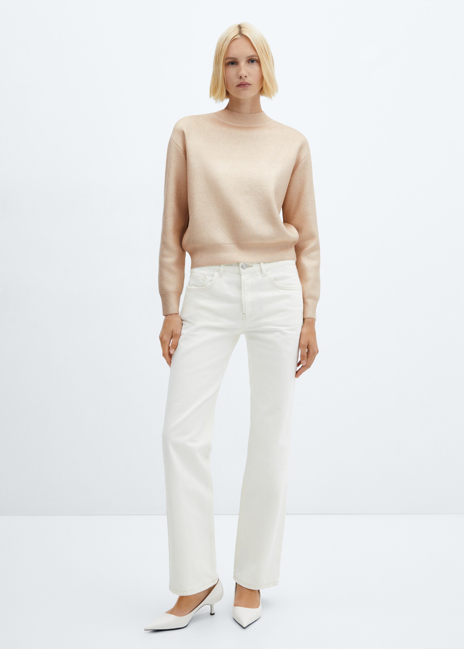 Foil round-neck sweater - General plane