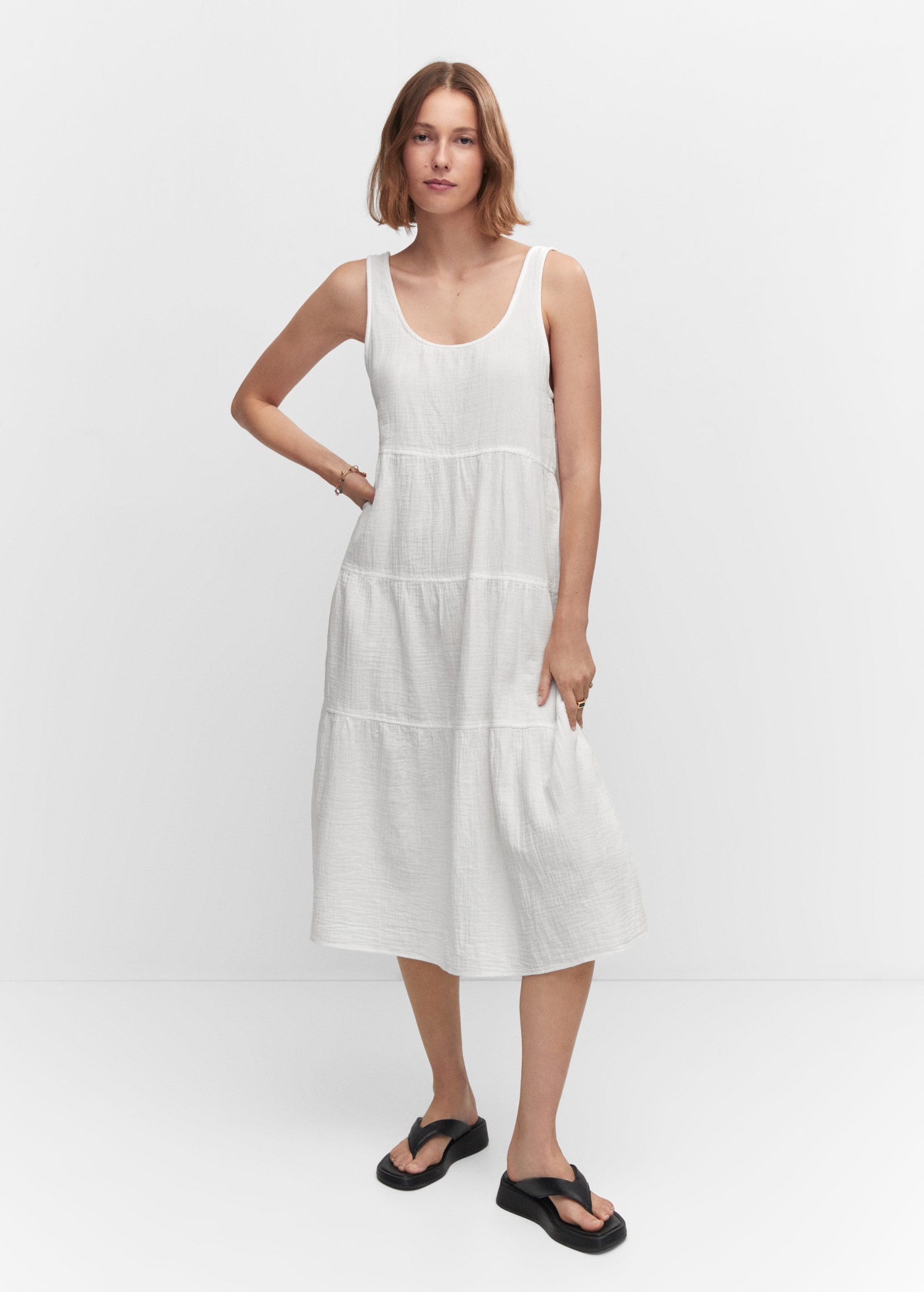 Flared cotton dress - General plane
