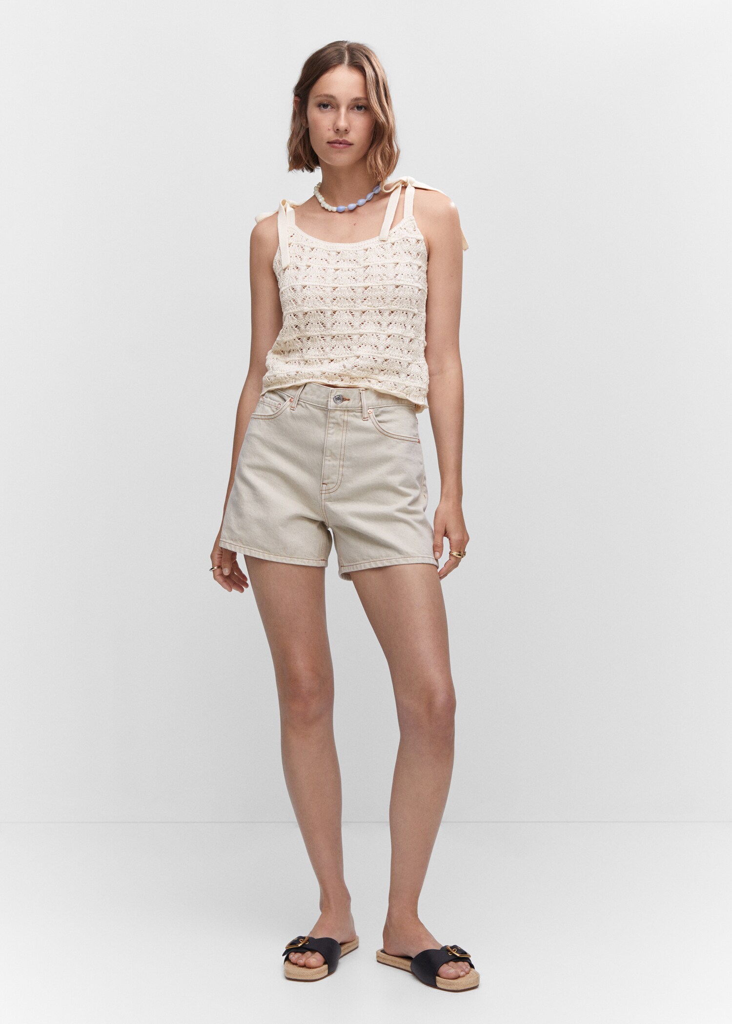Crochet top with ties - General plane