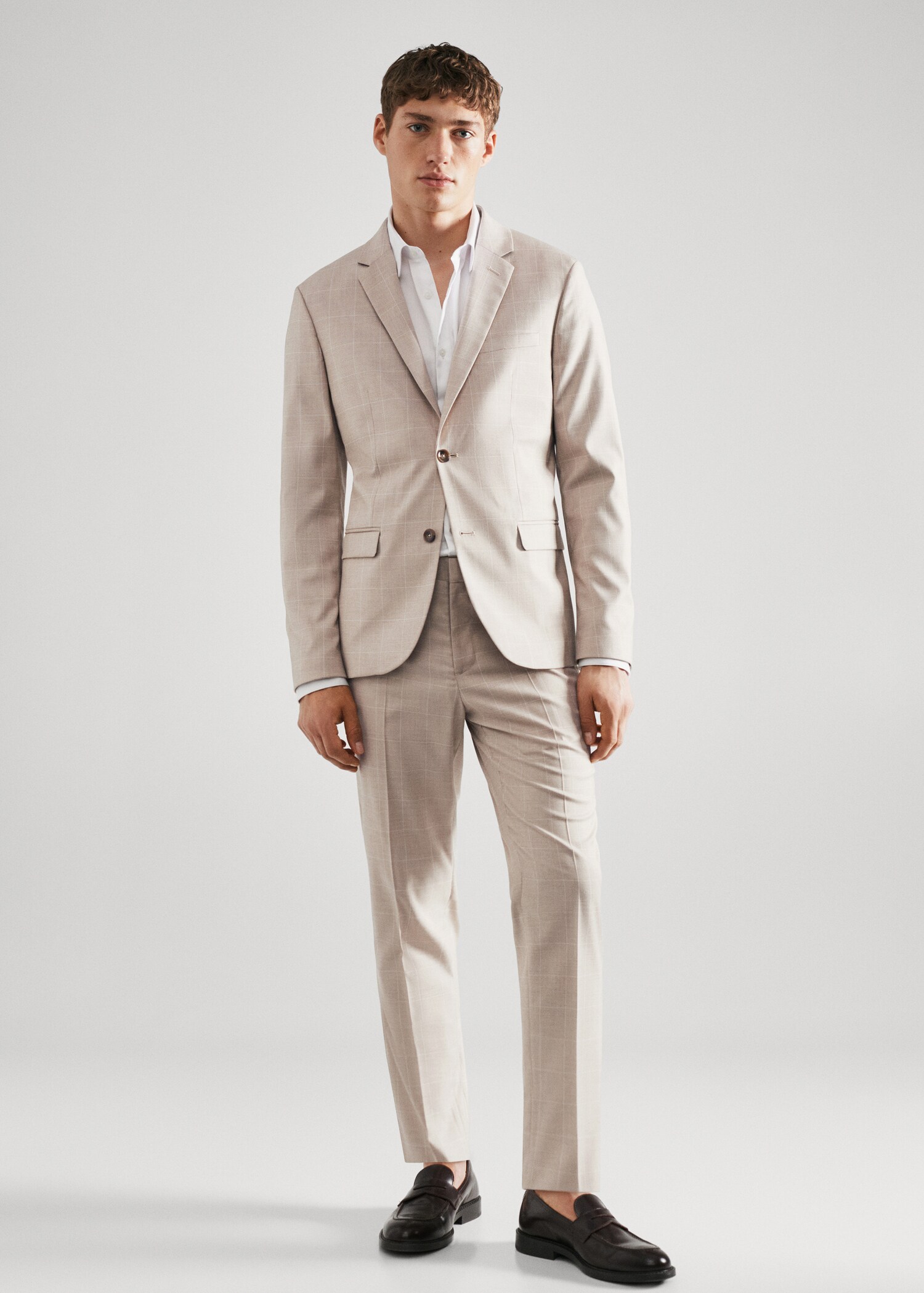 Veste costume carreaux super slim-fit - Plan général