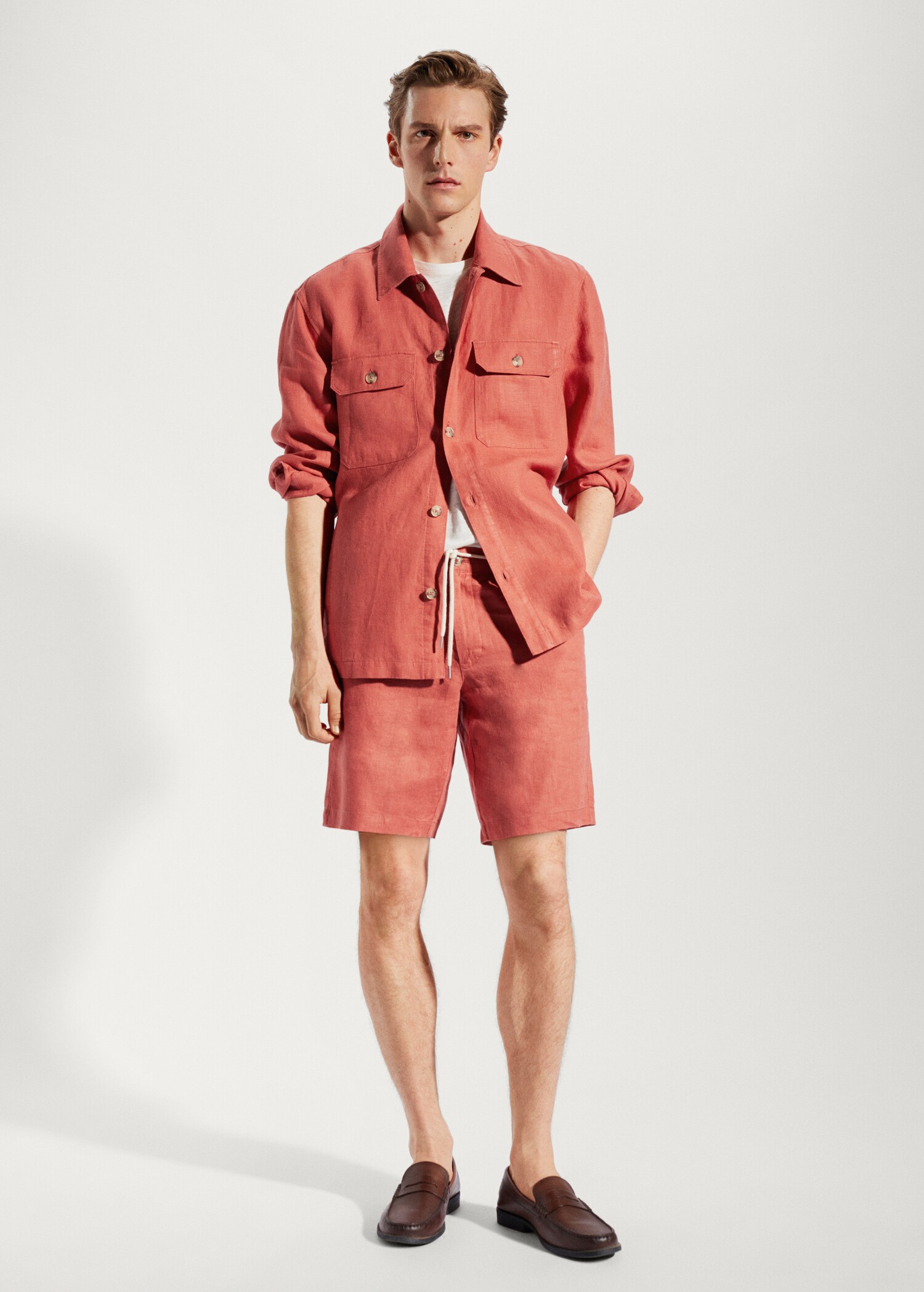 Sobrecamisa 100% lino regular fit - Plano general