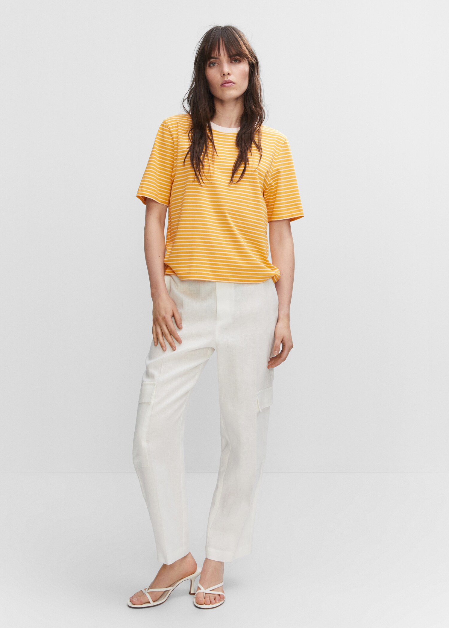 T-shirt coton à rayures - Plan général