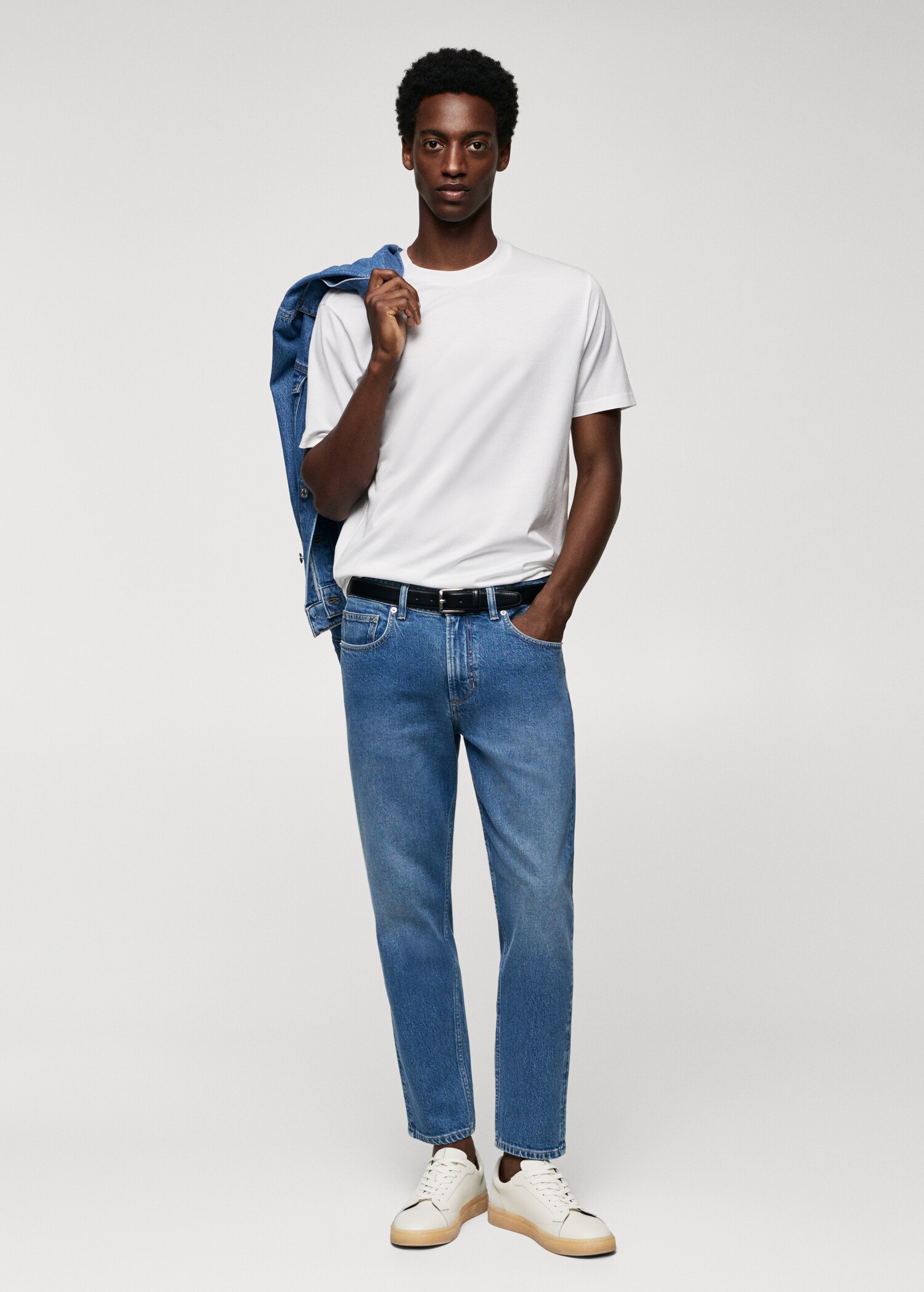 Ben tapered cropped jeans - General plane