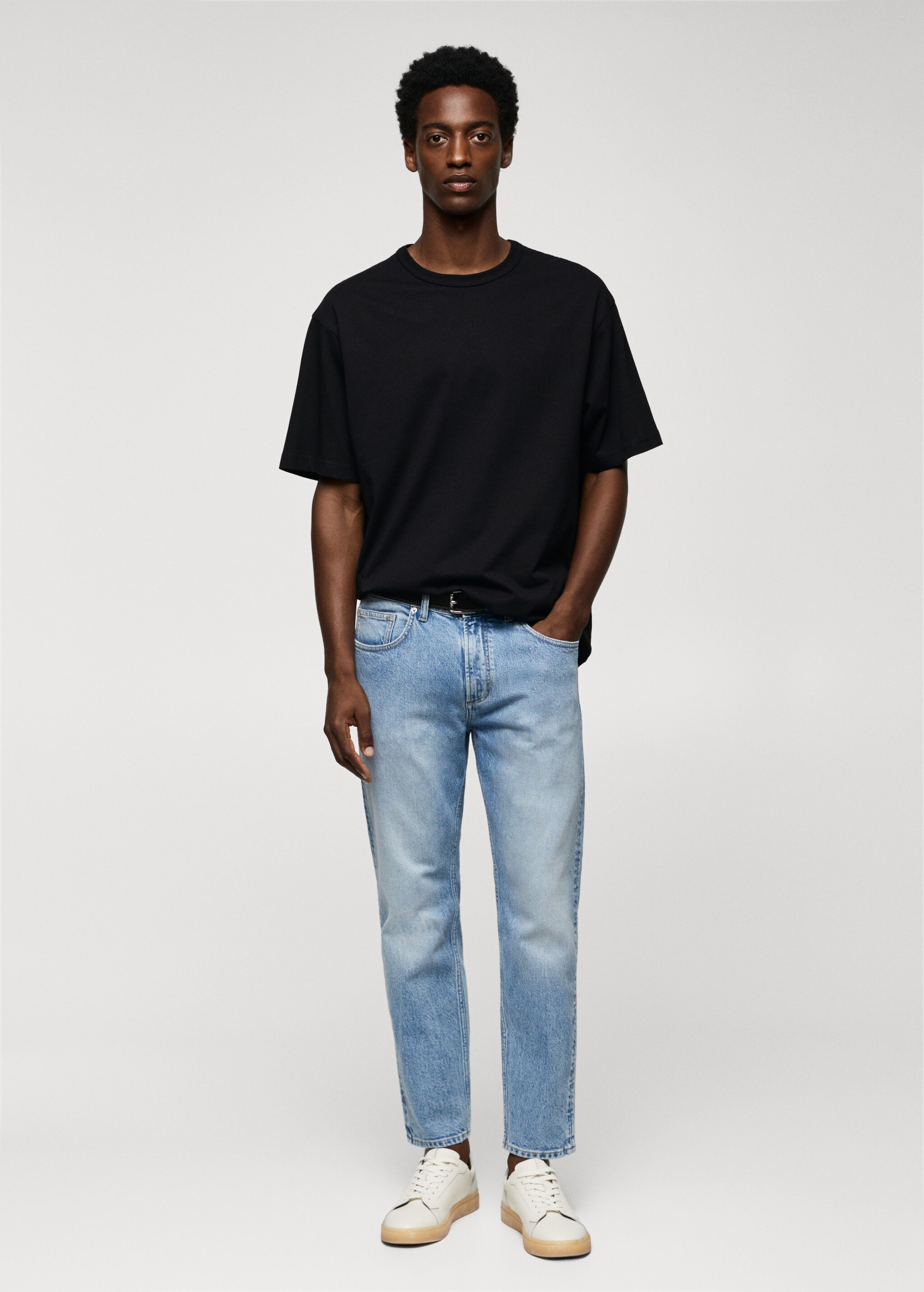 Ben tapered cropped jeans - General plane