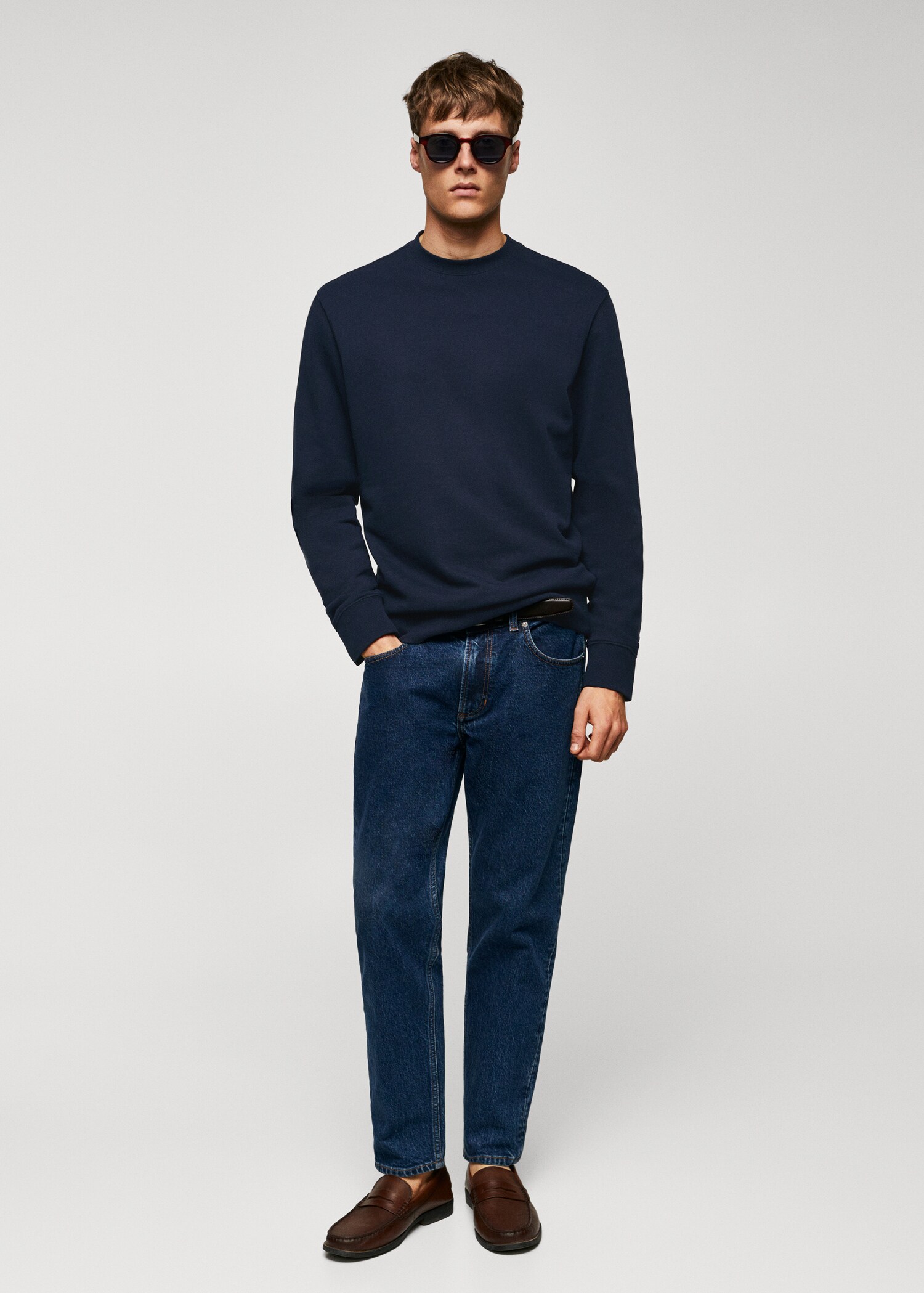 100% cotton basic sweatshirt  - General plane