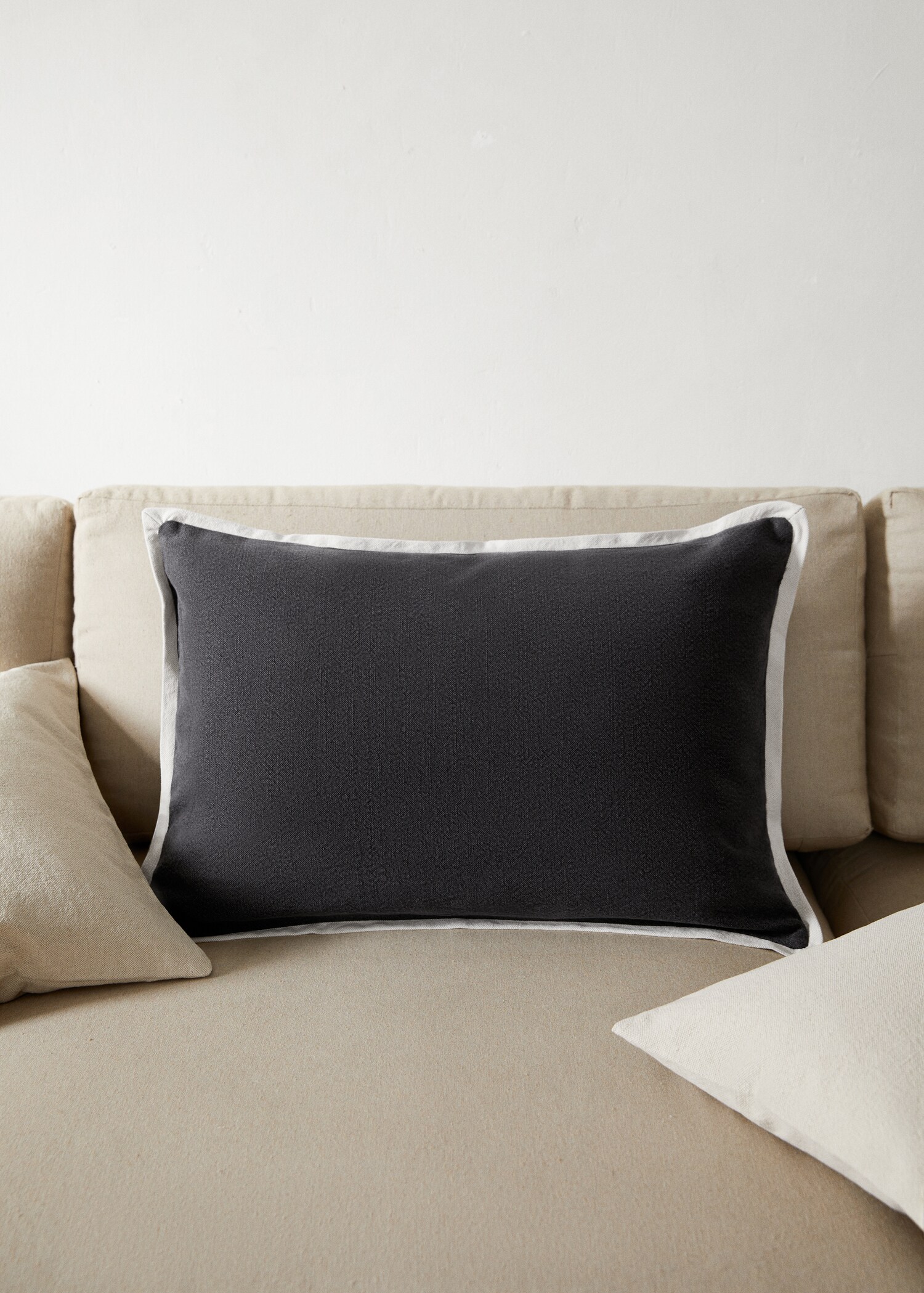 Housse coussin lin et coton mélangés 40x60 cm - Plan général