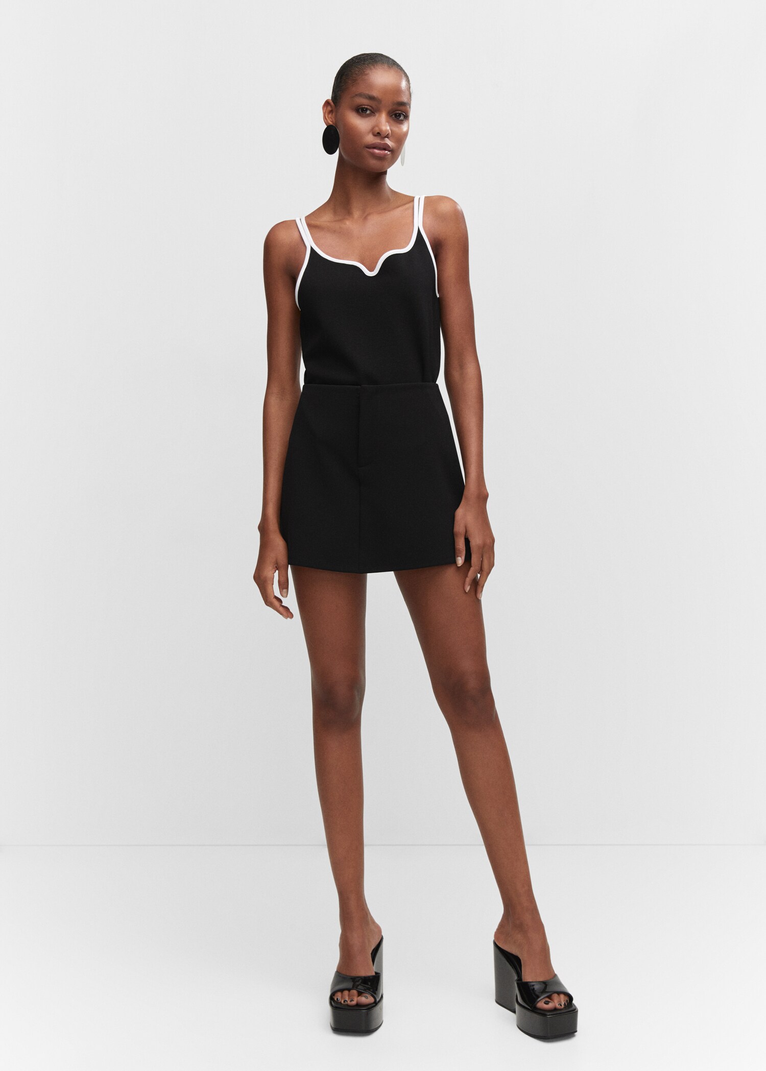 Contrast spaghetti strap top - General plane