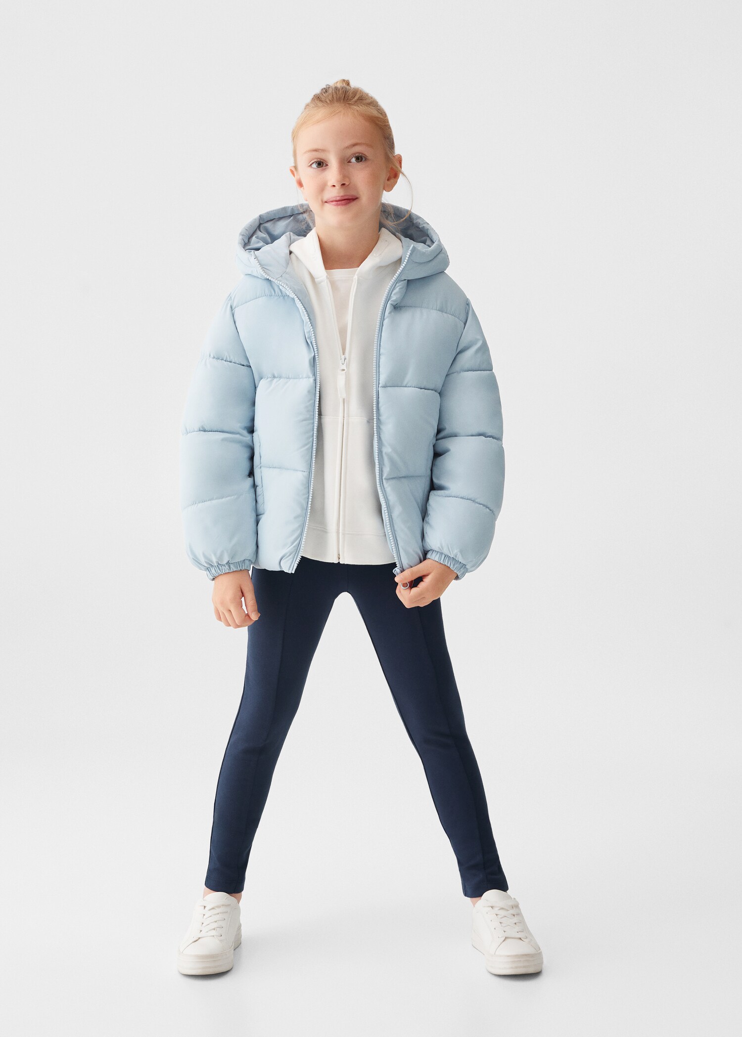 Hood quilted coat - General plane