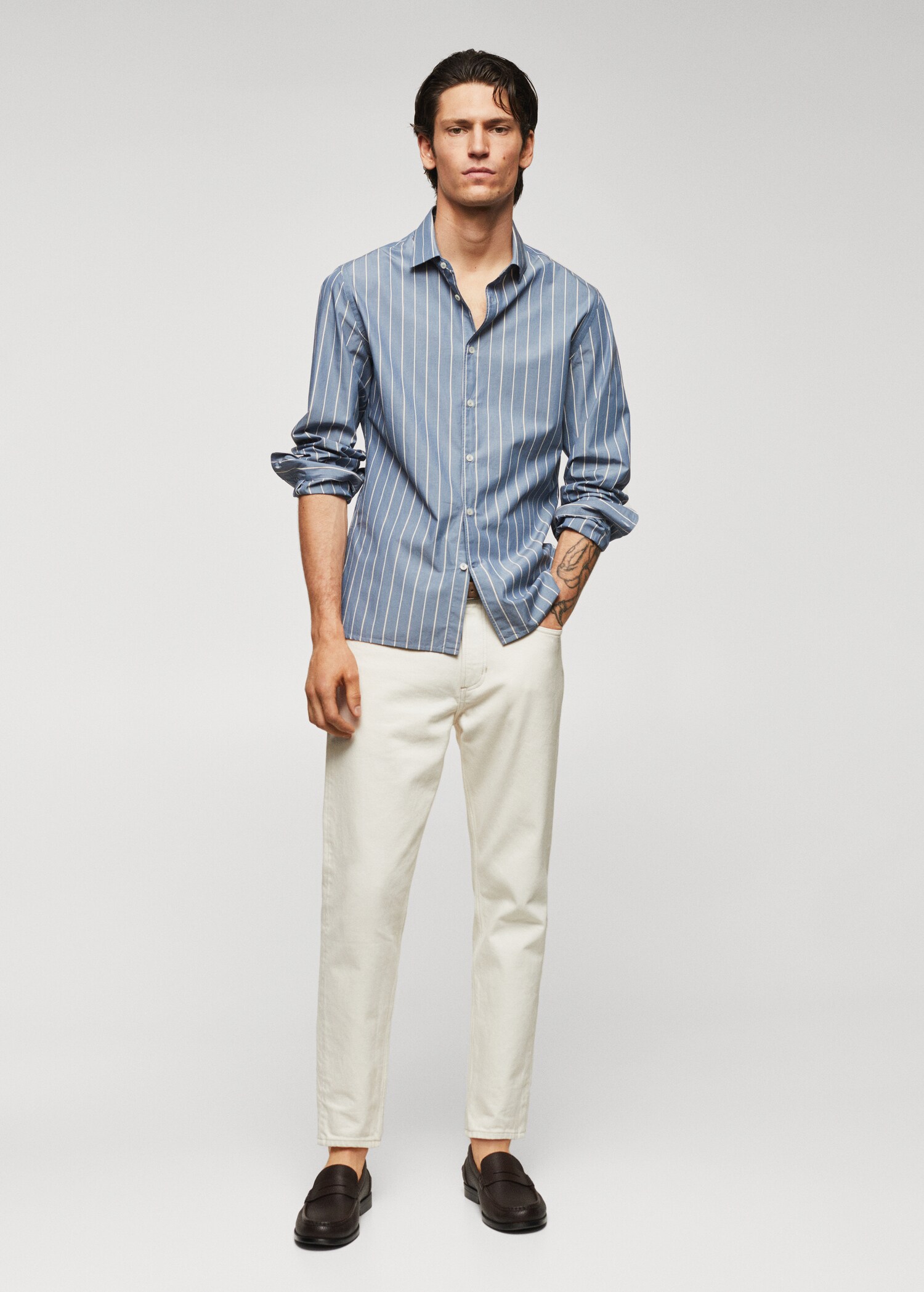 Camisa 100% algodón rayas - Plano general